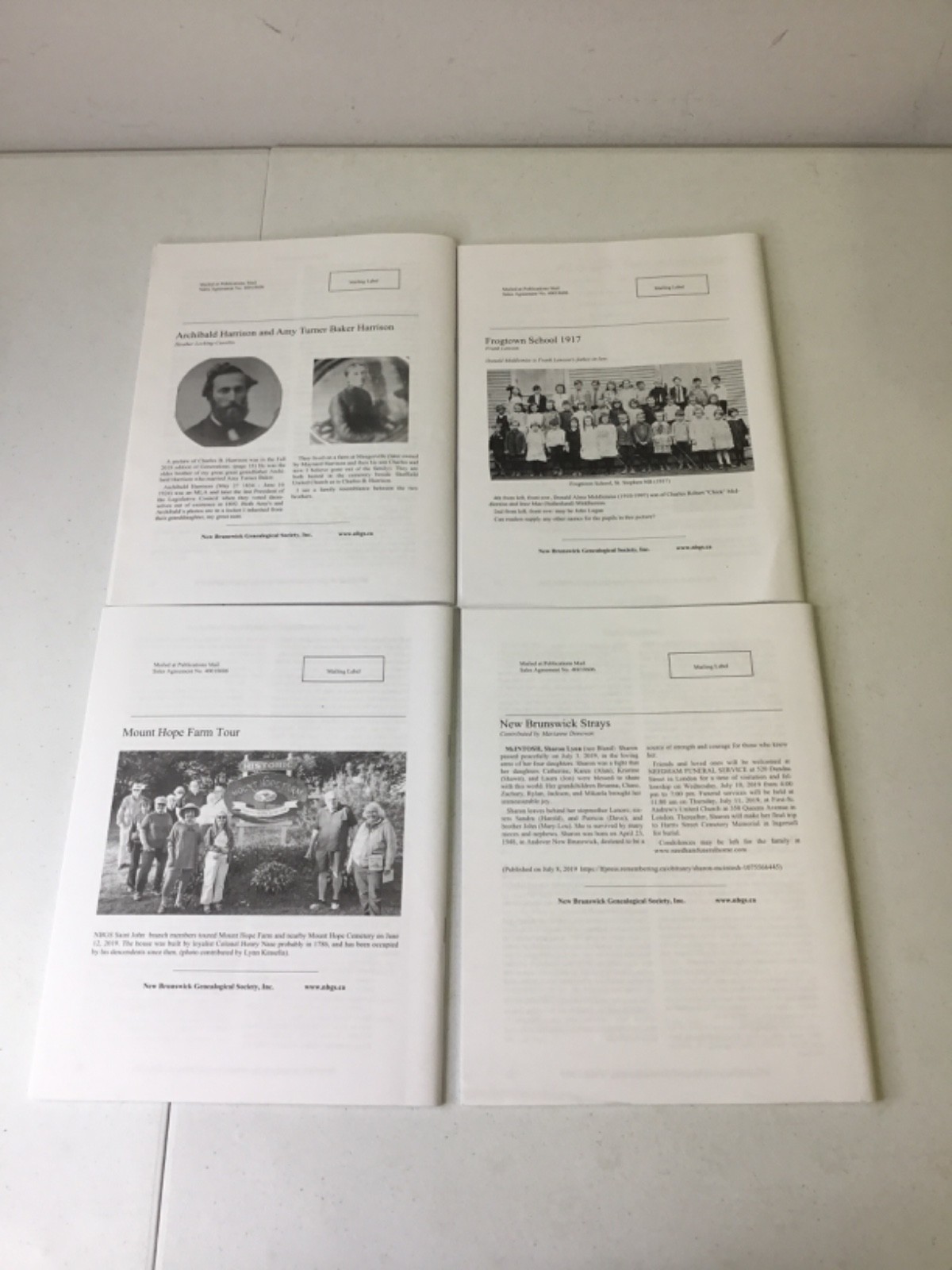 Generations New Brunswick Genealogical Society Magazine’s. 2019 Quaterly