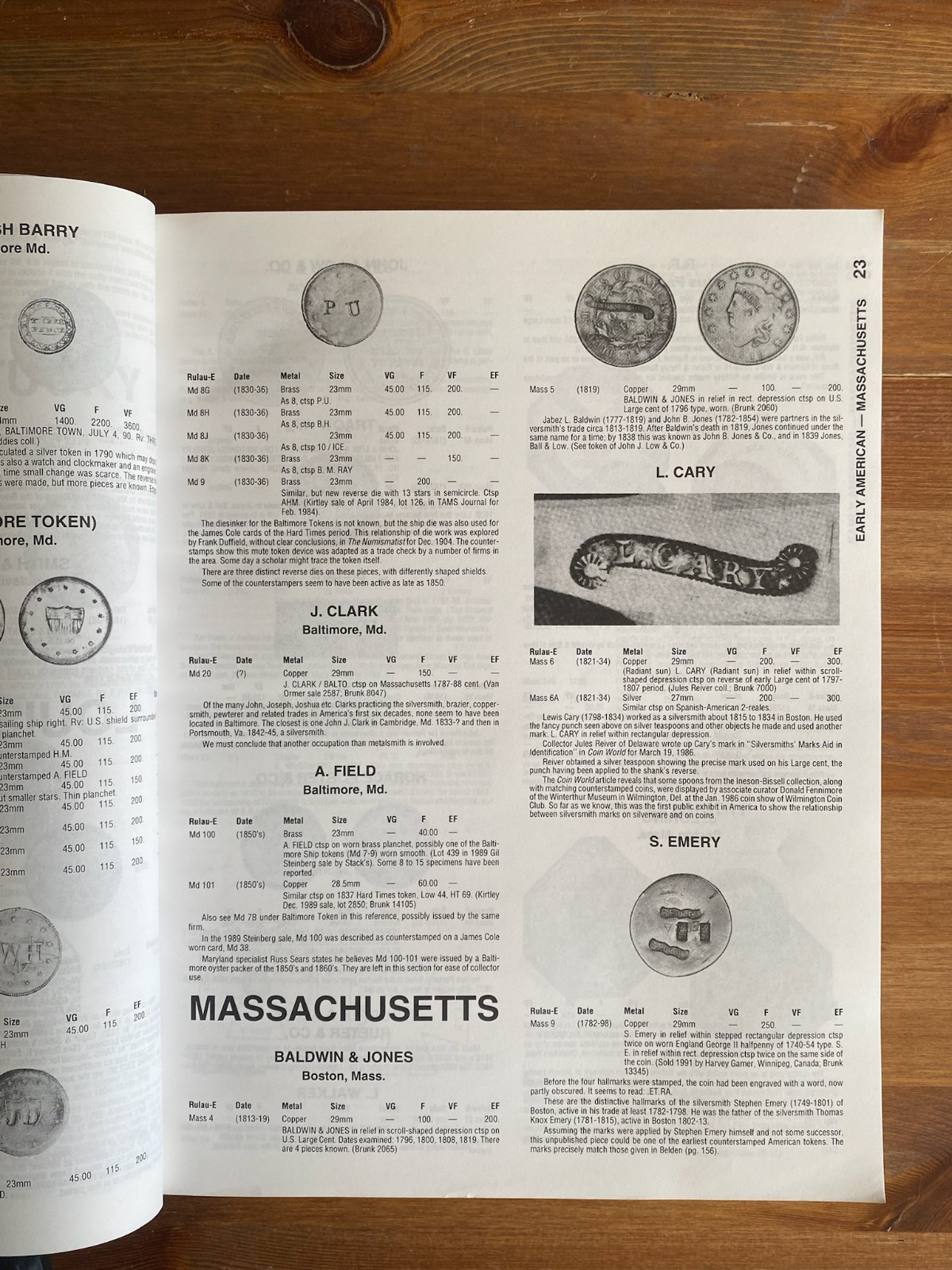 Numismatics & US Trade Tokens ~ Standard Catalog US Tokens 1700-1900