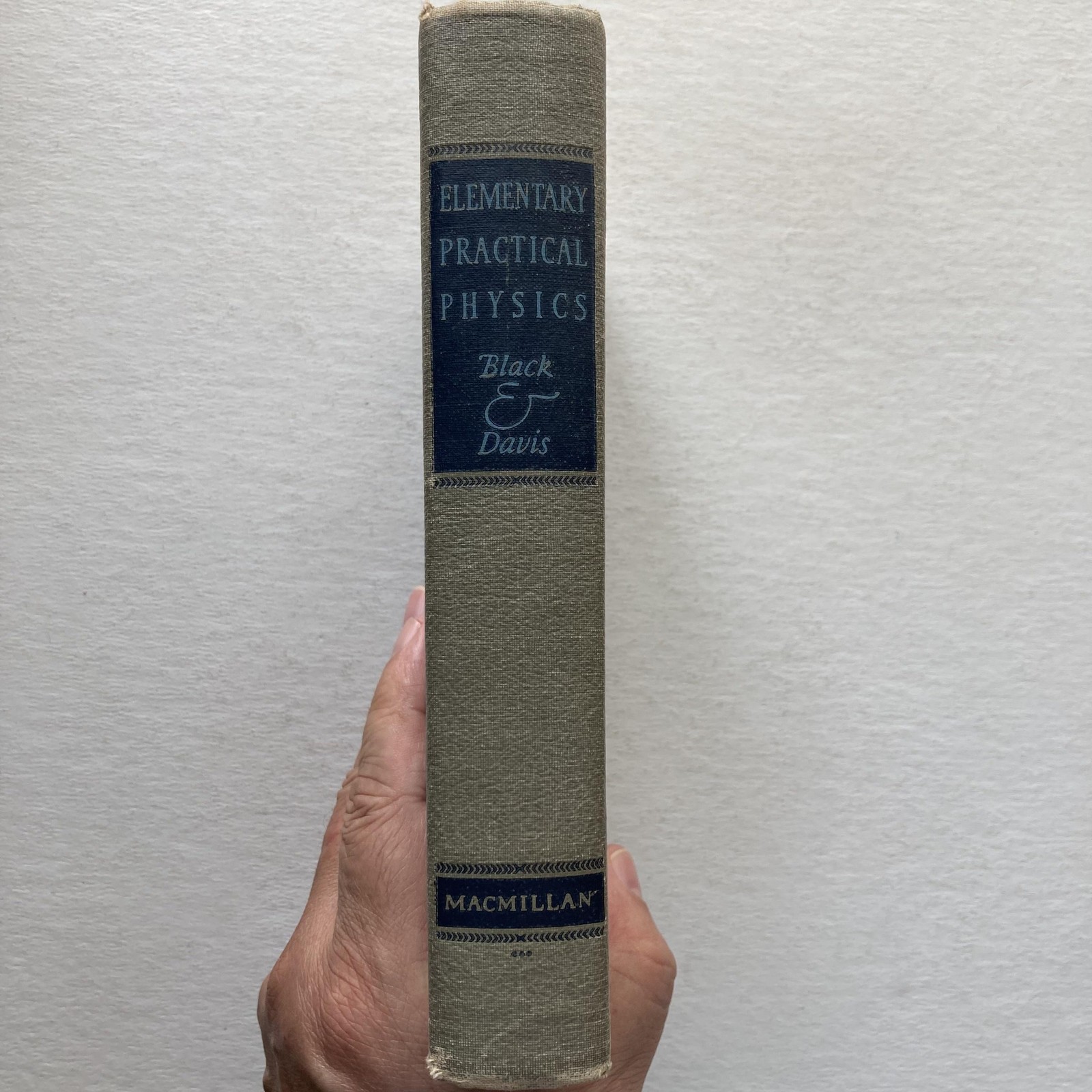 Vintage 1944 Elementary Practical Physics Black Davis Gray Cloth HC Illus