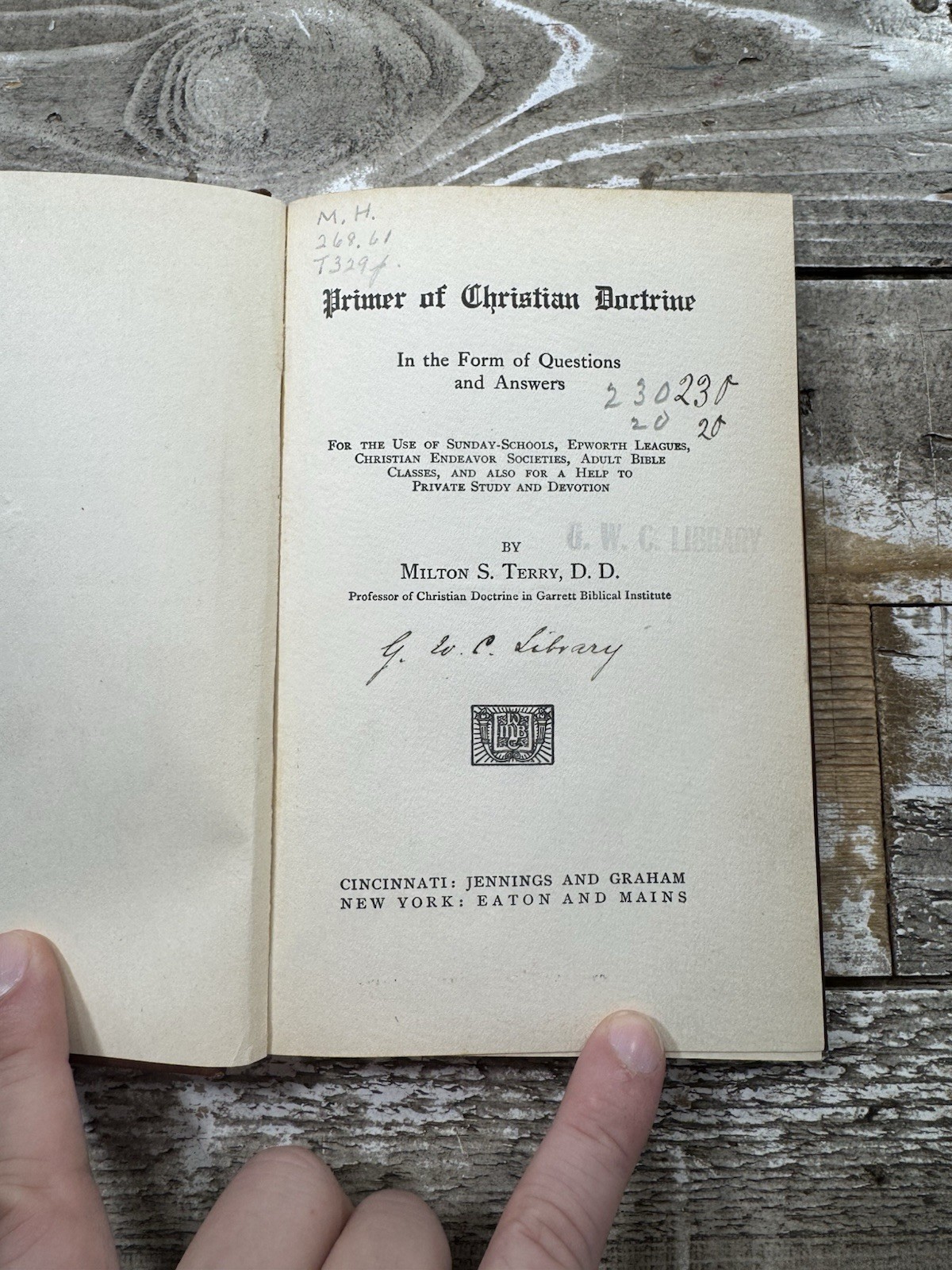 1906 Antique Religious Study Book “Primer of Christian Doctrine”