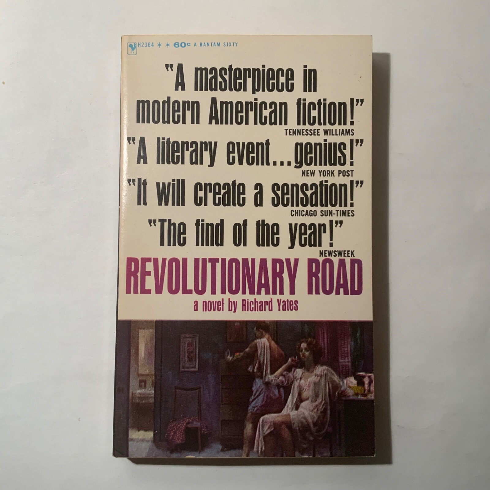 MINT! / Unread. Revolutionary Road by Richard Yates 1962 Bantam H2364, 1st pr.