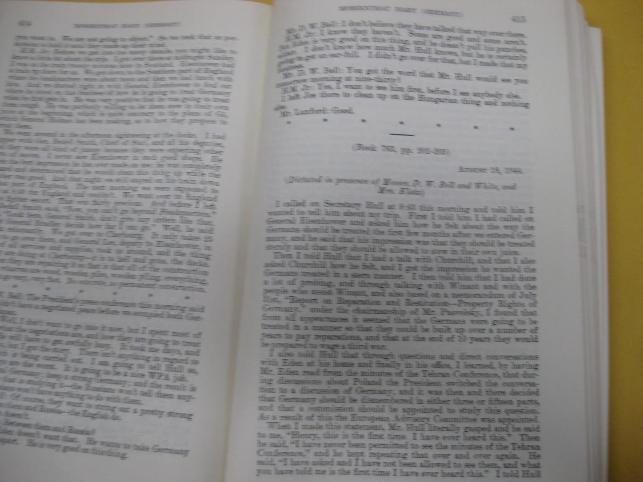 2 vol 1967 Morgenthau diary (Germany) US GOV PUBLICATION United States Senate