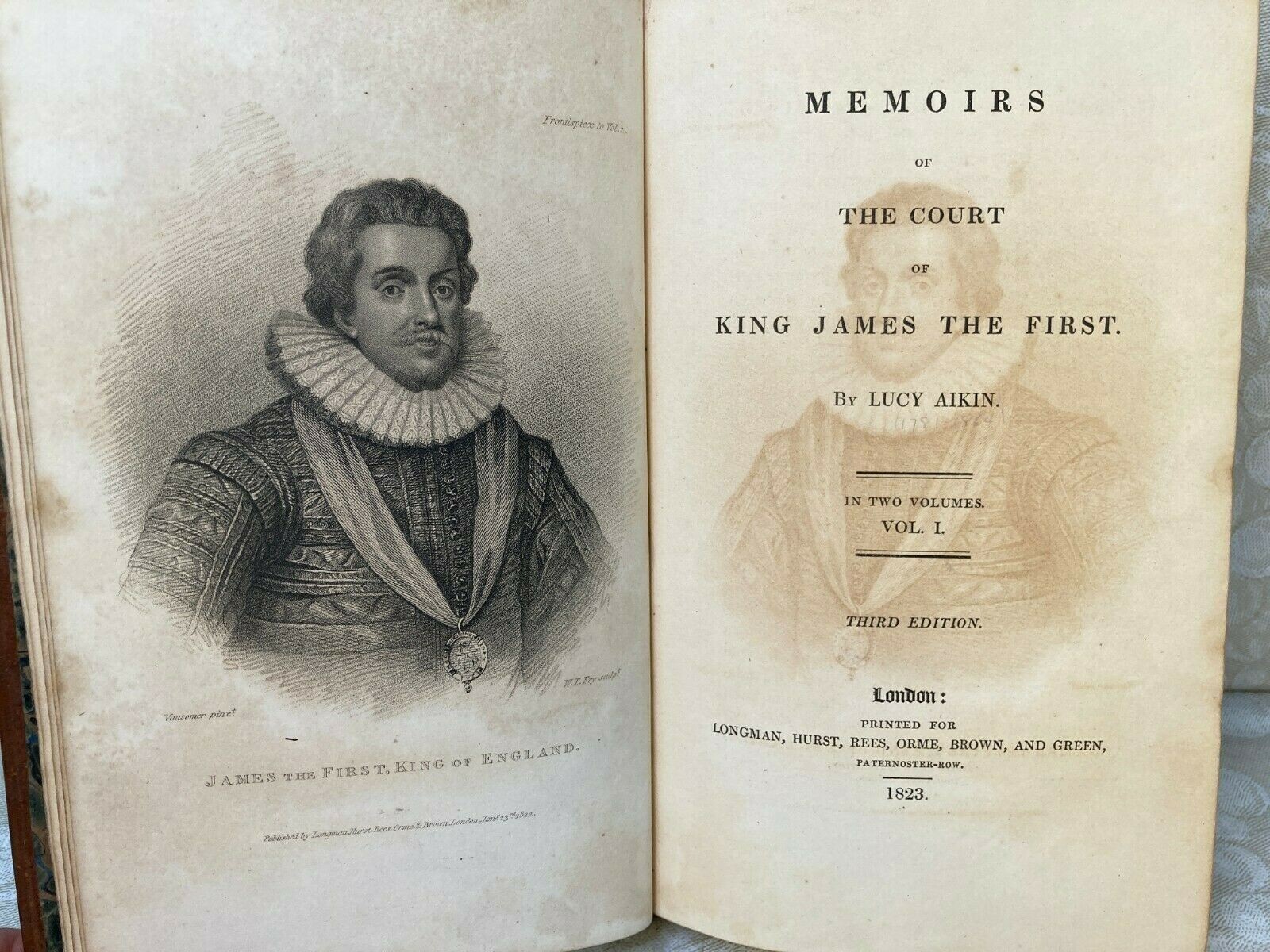 Memoirs of the Court of King James by Lucy Aikin 1823 2 Volumes