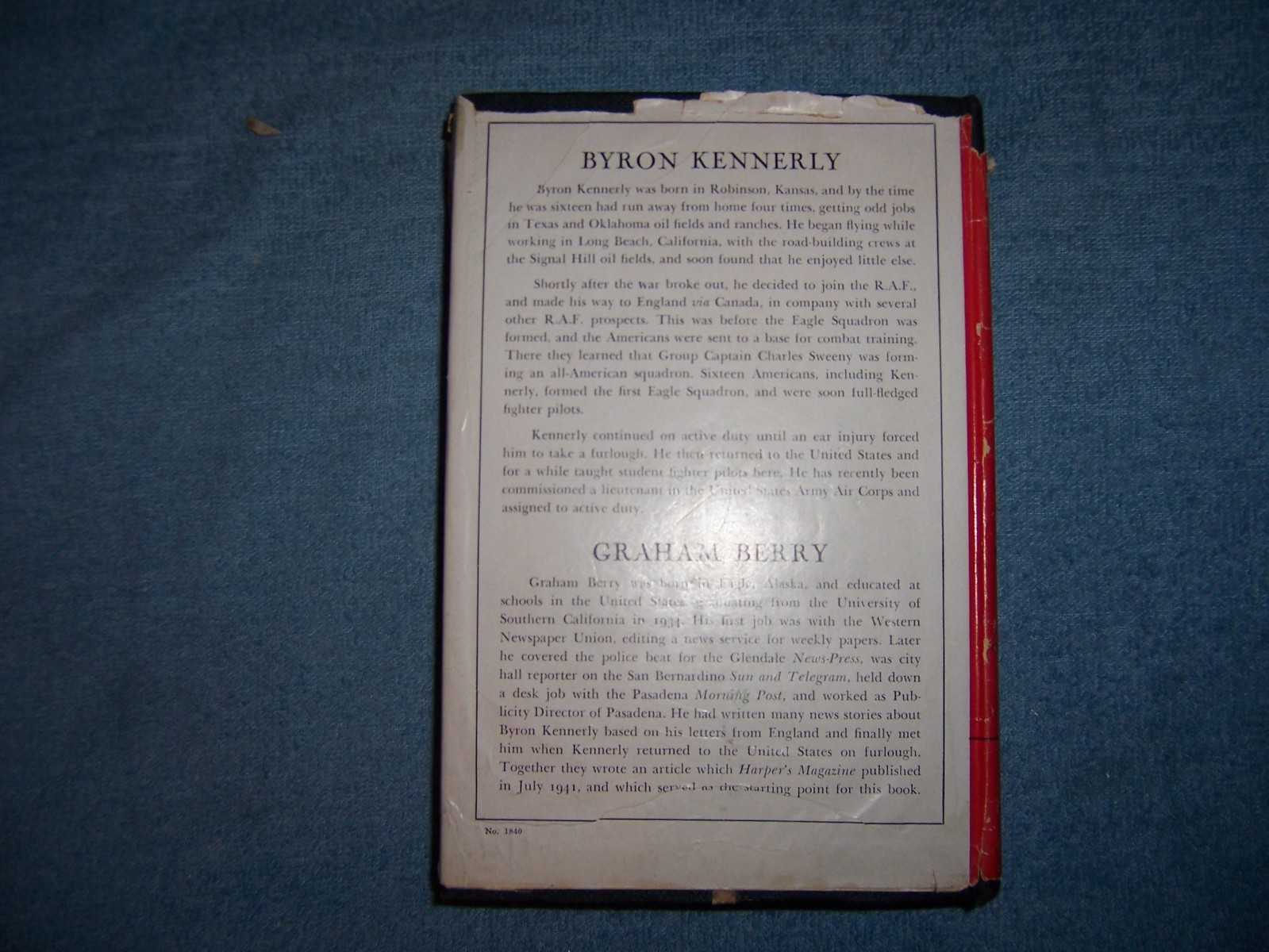 THE EAGLES ROAR! by Byron Kennerly/1st Ed/HCDJ/Military/WWII 1939-45