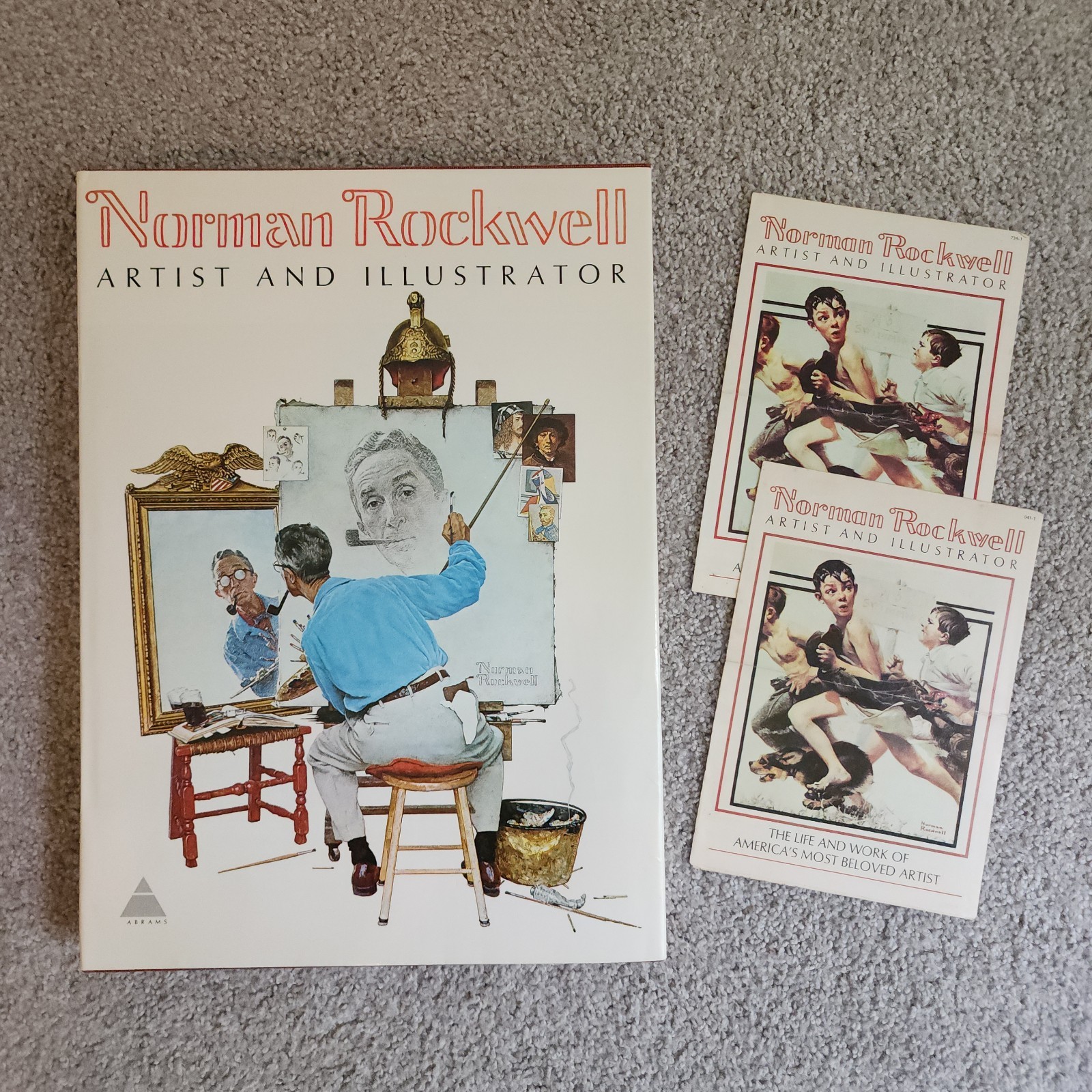 Norman Rockwell Artist And Illustrator Book With Members Edition Brochures 1970