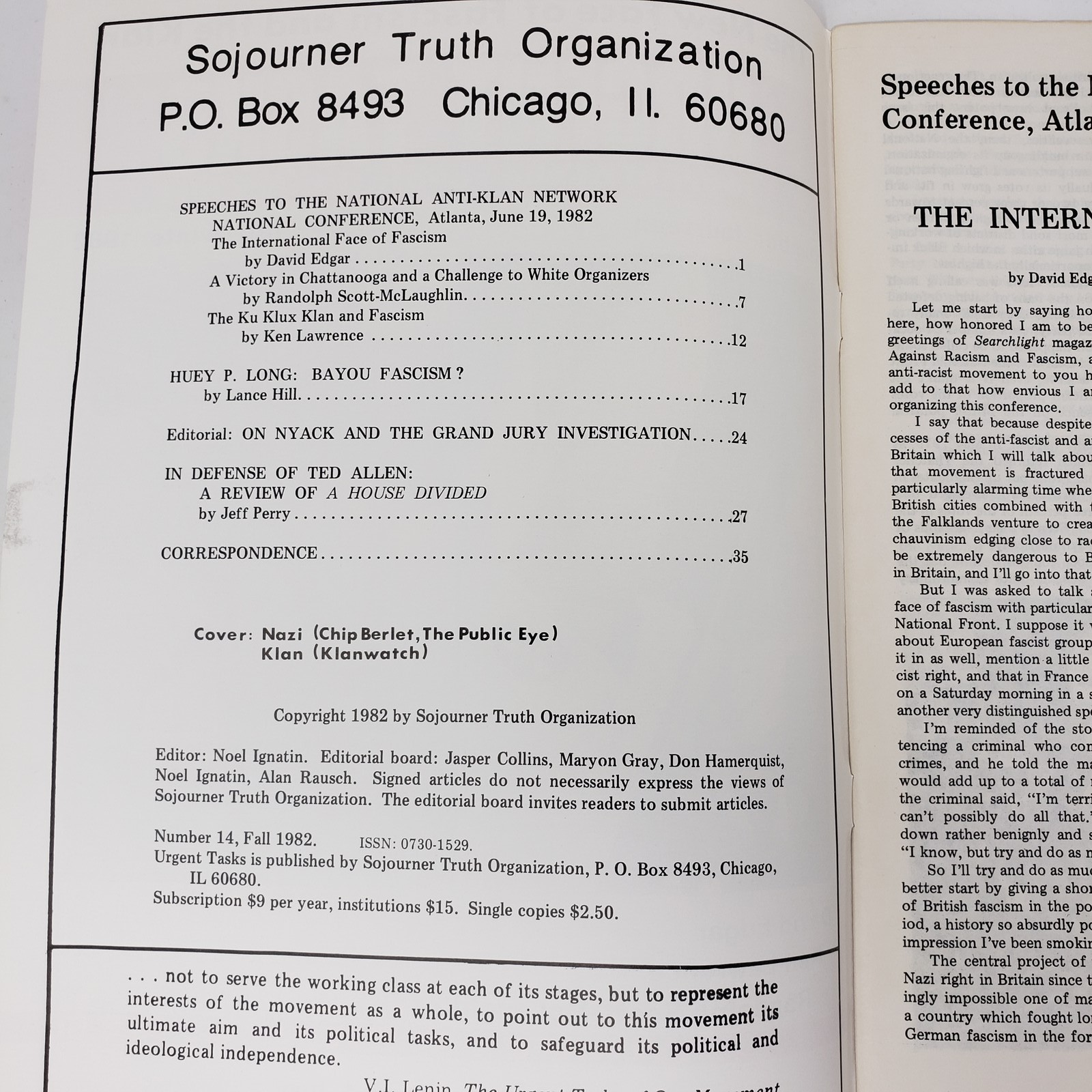 Urgent Tasks Journal Revolutionary Marxism Lot 12 Issues 1977-1983 Political
