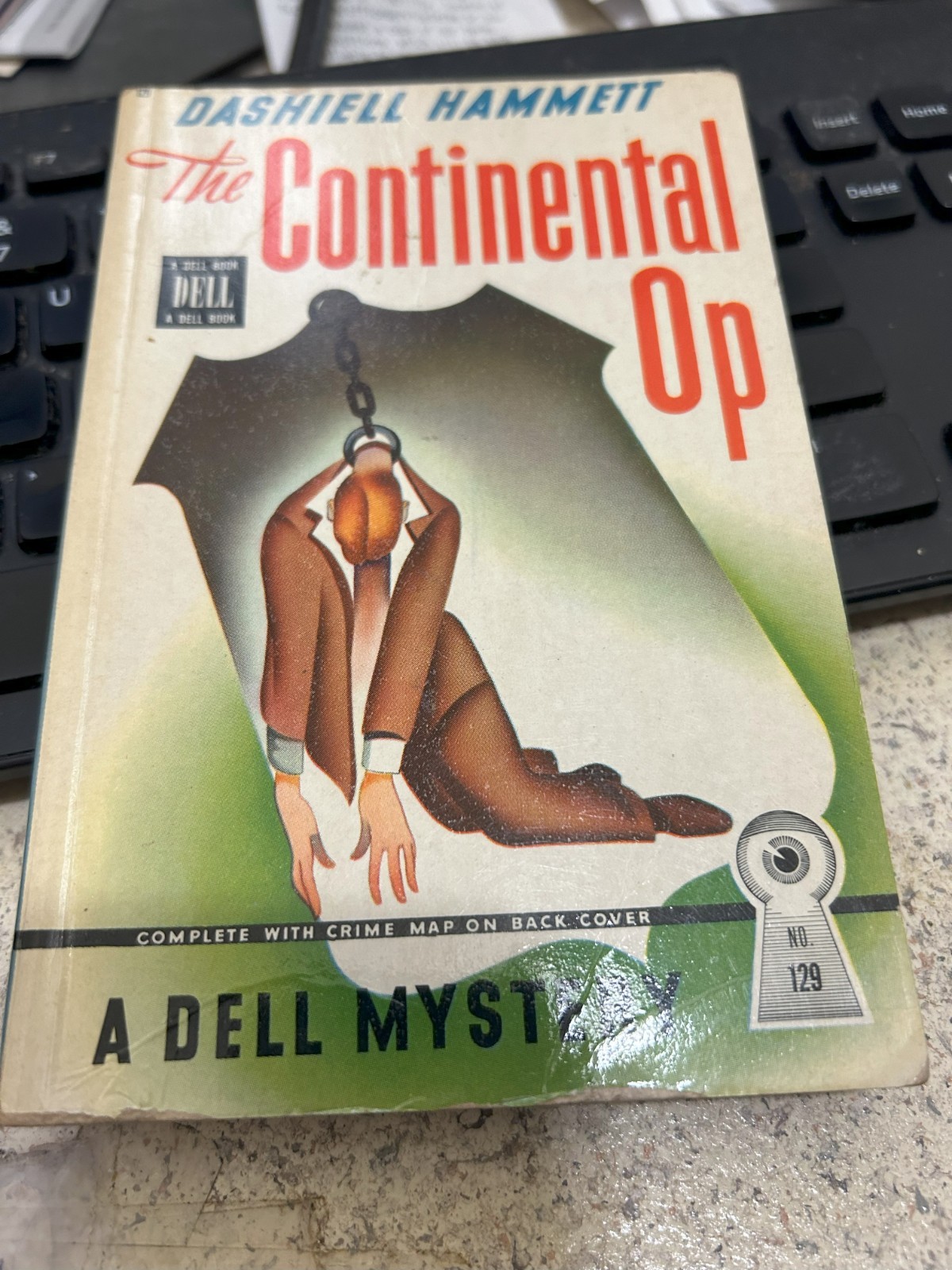 Dashiell Hammett THE CONTINENTAL OP Dell Mapback Vintage Paperback