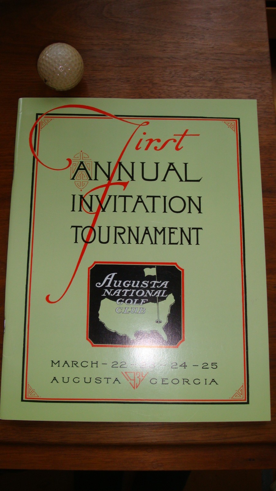 MINT Unopened Vintage 1934 FIRST MASTERS PROGRAM Sold At Augusta National G.C.