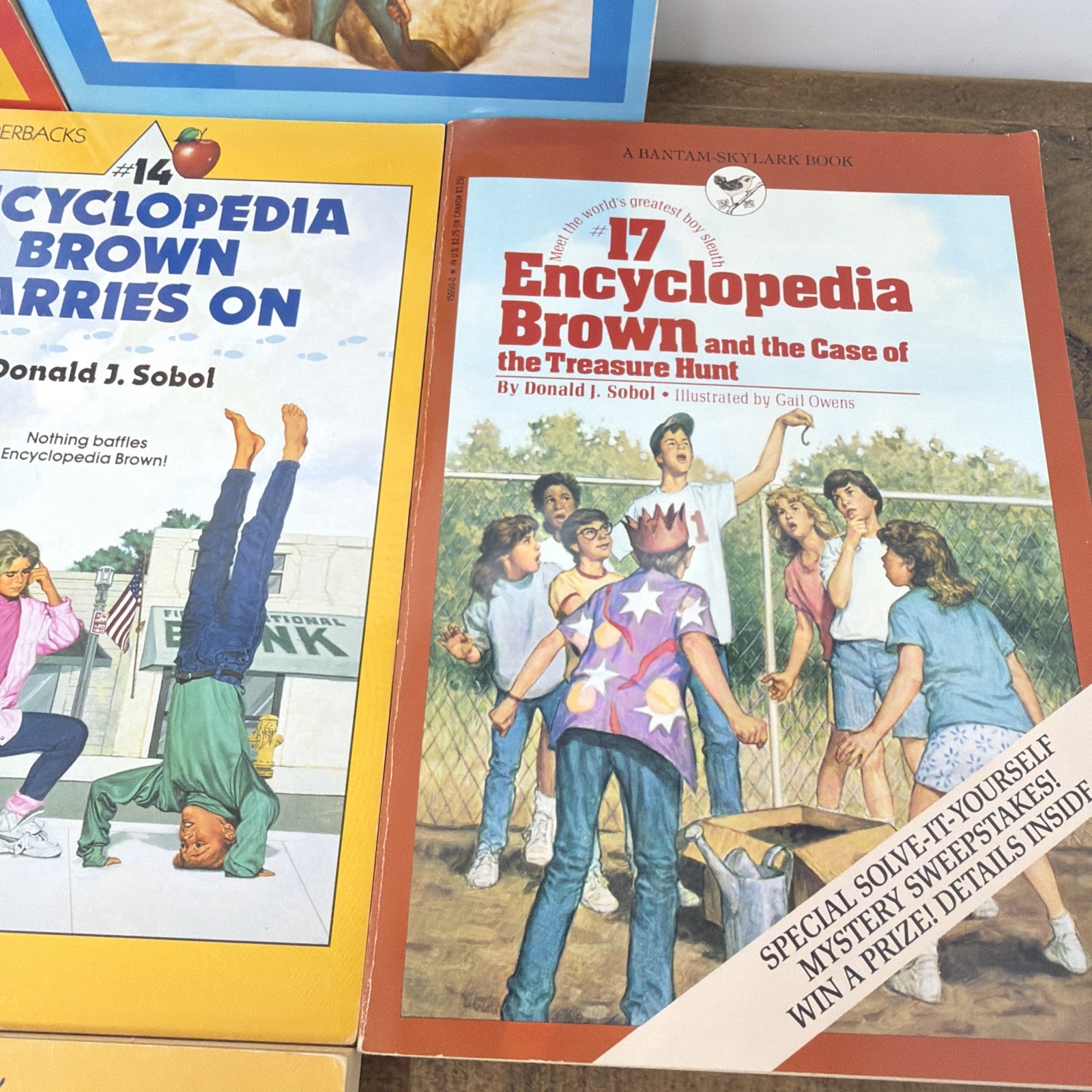 Encyclopedia Brown Lot 9 Vintage Paperback 1980s Boy Detective Mystery