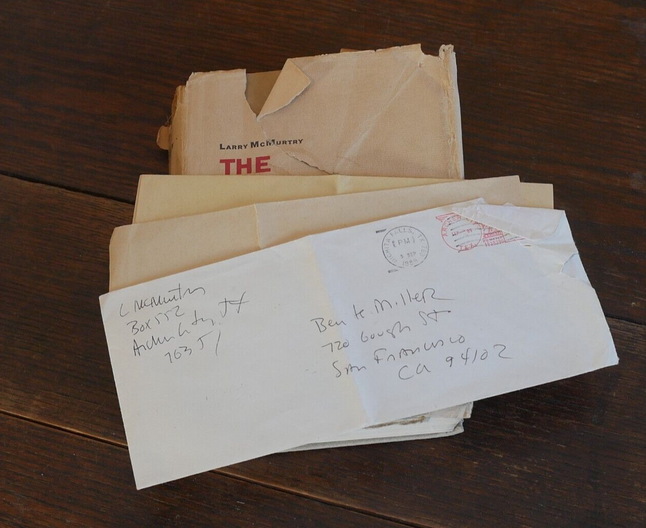 Larry McMurtry/ Two Signed Letters and a Signed First of The Last Picture Show