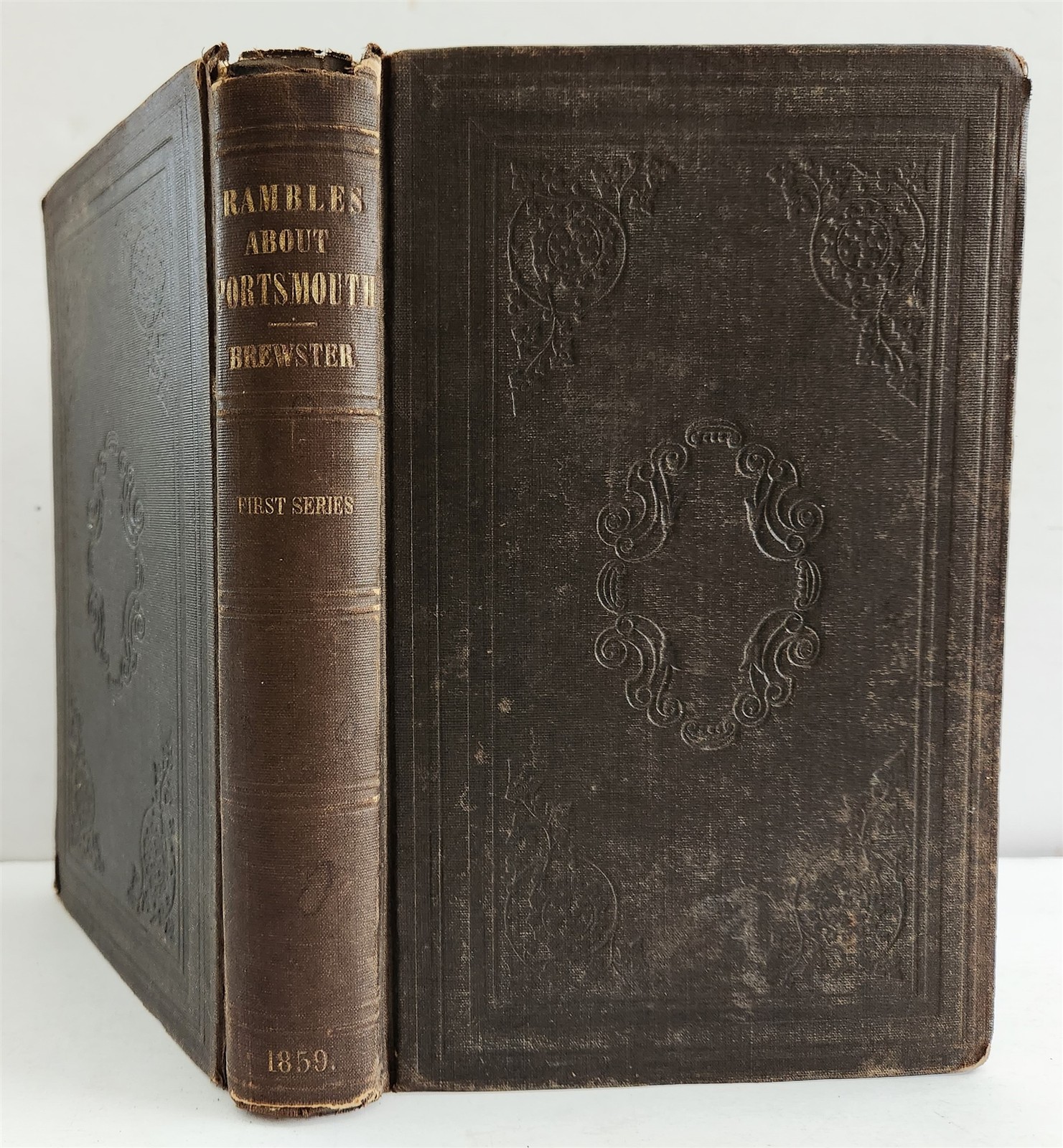 1869 antique PORTSMOUTH NH HISTORY genealogy mary brewster scalping indian