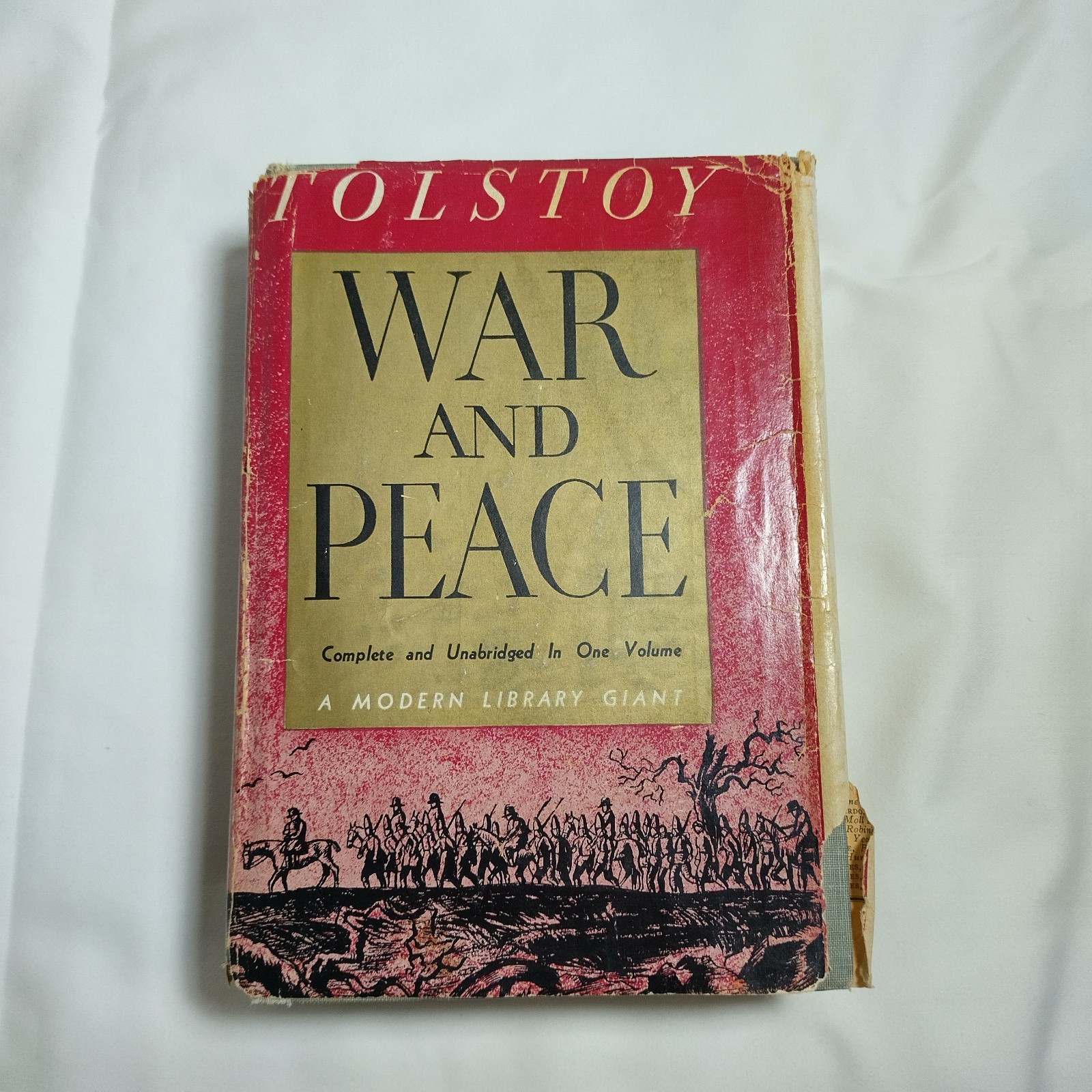 War and Peace By Leo Tolstoy 1960 Modern Library Giant Hardcover Vintage Book
