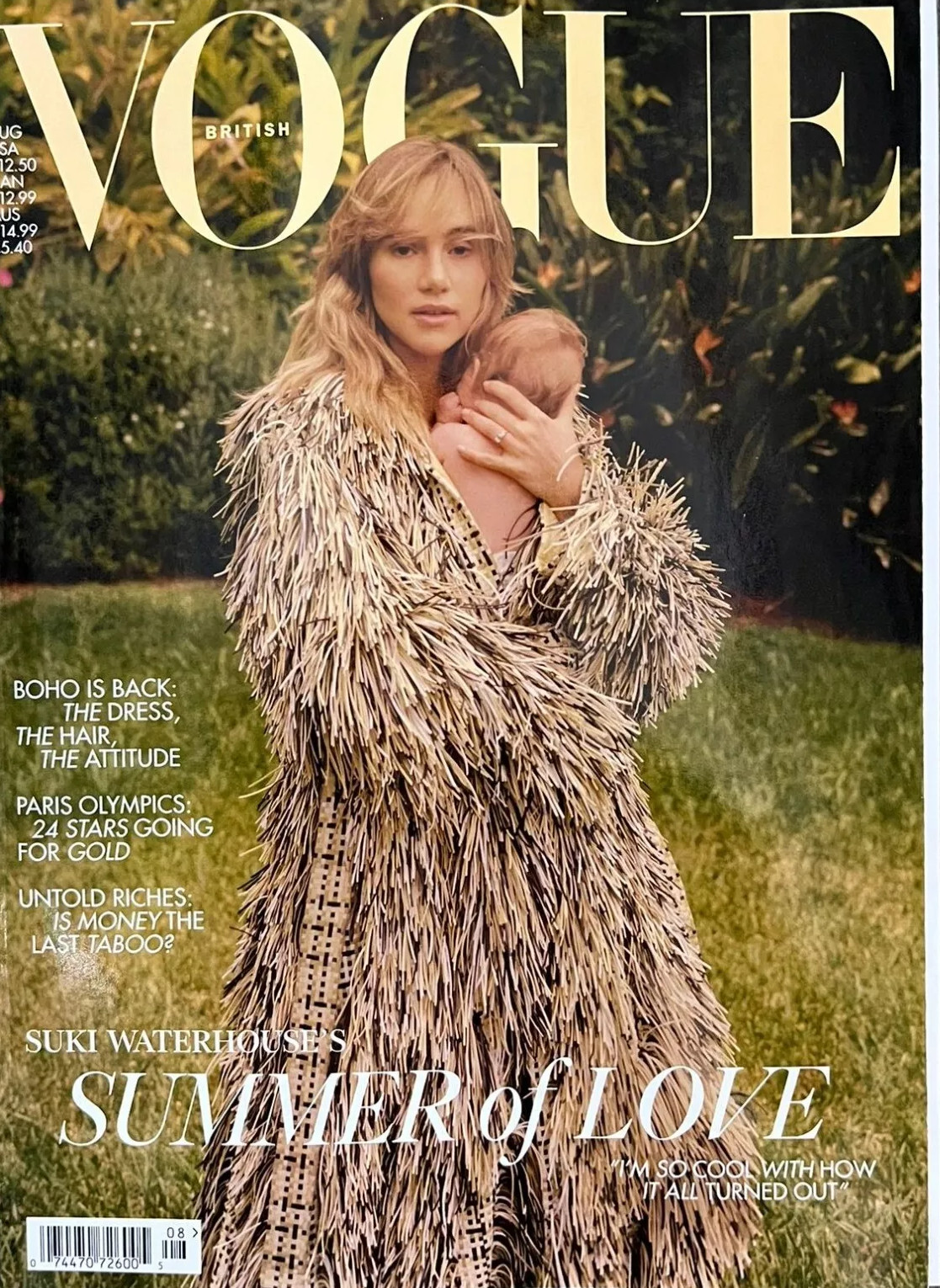 BRITISH VOGUE MAGAZINE | AUG 2024 | SUMMER OF LOVE | SUKI WATERHOUSE
