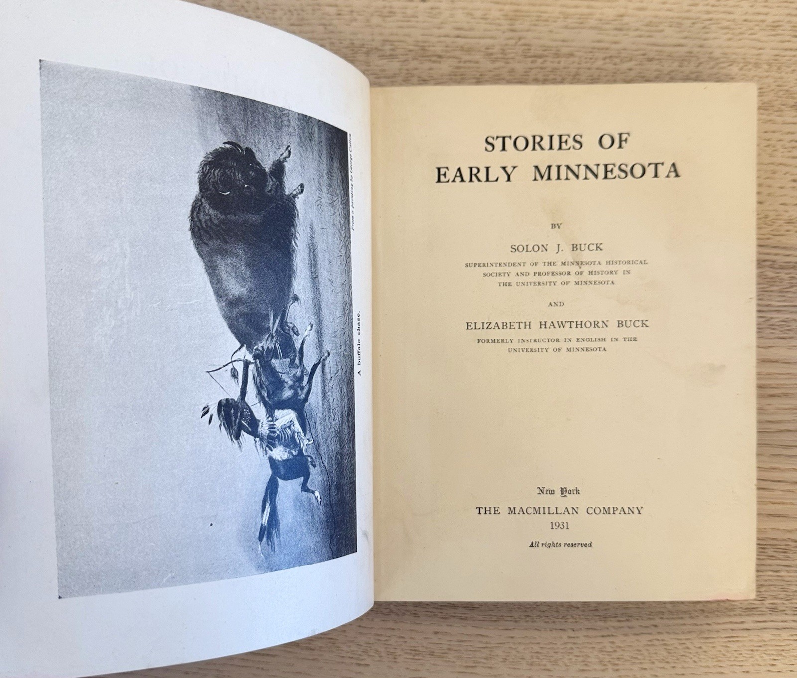 Antique 1931 Stories of Early Minnesota by Buck & Buck HC Illustrated