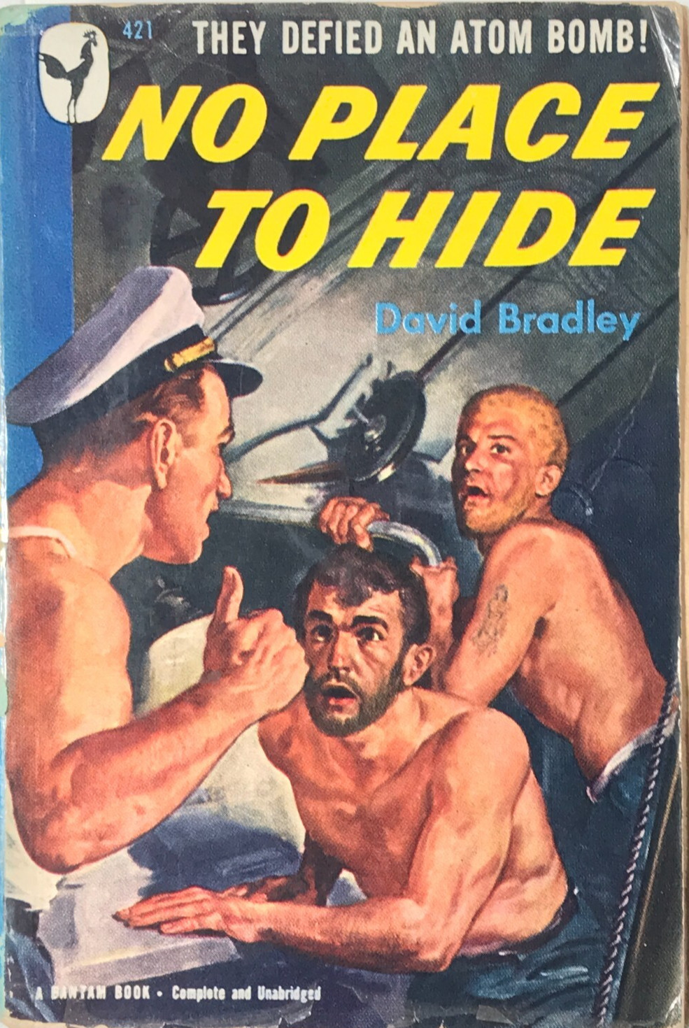 NO PLACE TO HIDE – Vintage BANTAM ACTION Paperback – 1949 – JULES KARL art