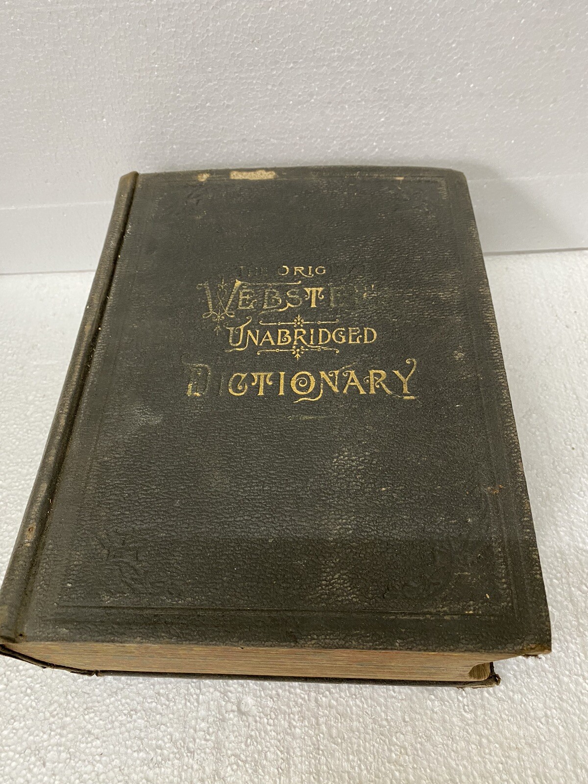 Antique 1892 Webster’s Unabridged Dictionary Words History English Language Book