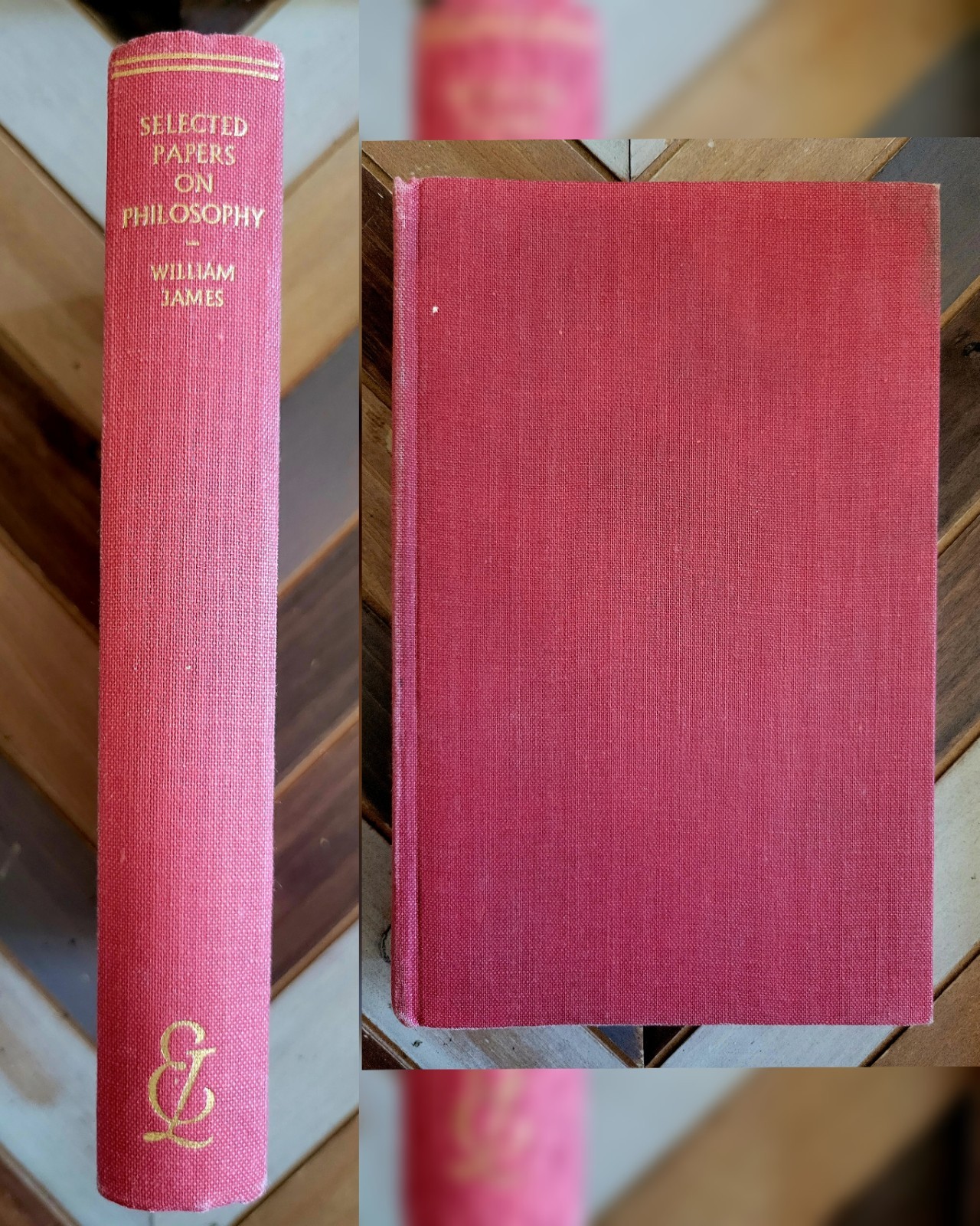 „Selected Papers On Philosophy“ By William James HC Book 1961 Printing Hardcover