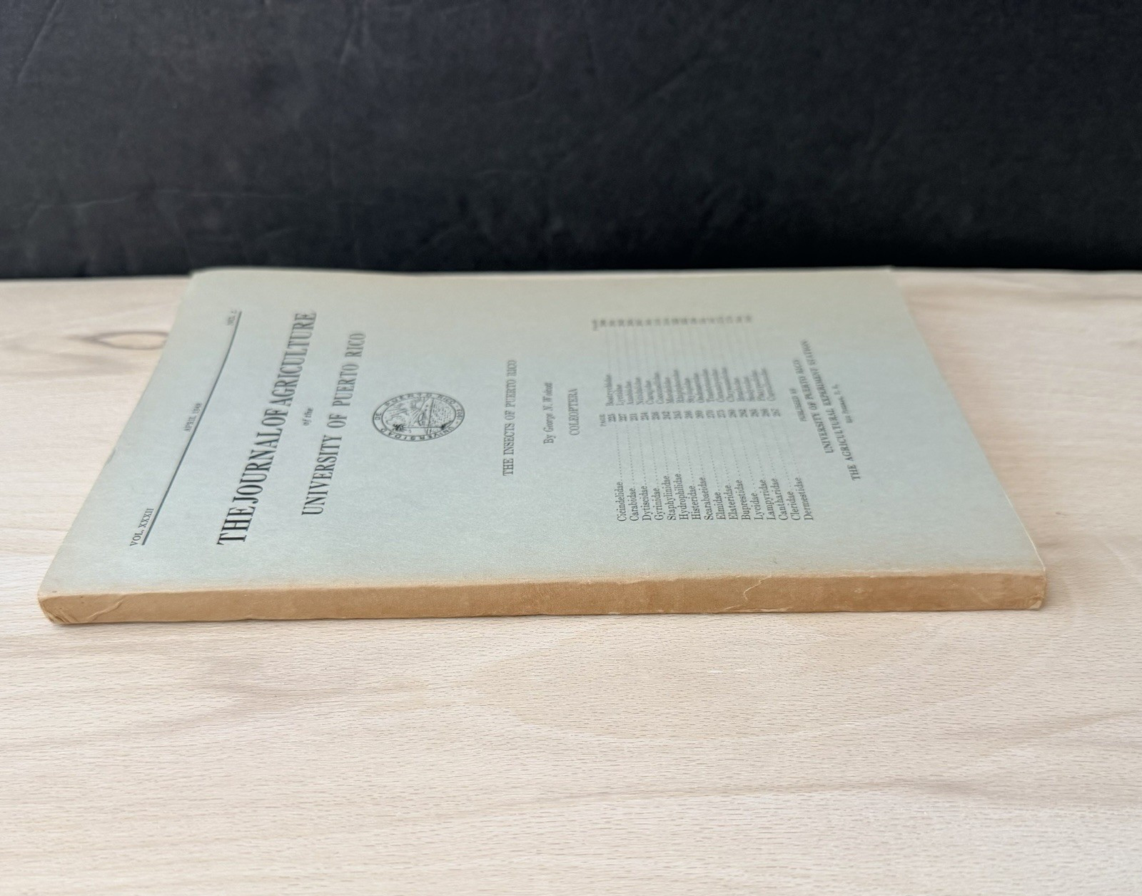 1948 University Puerto Rico Agriculture INSECTS George WOLCOTT Vol 32 No. 2