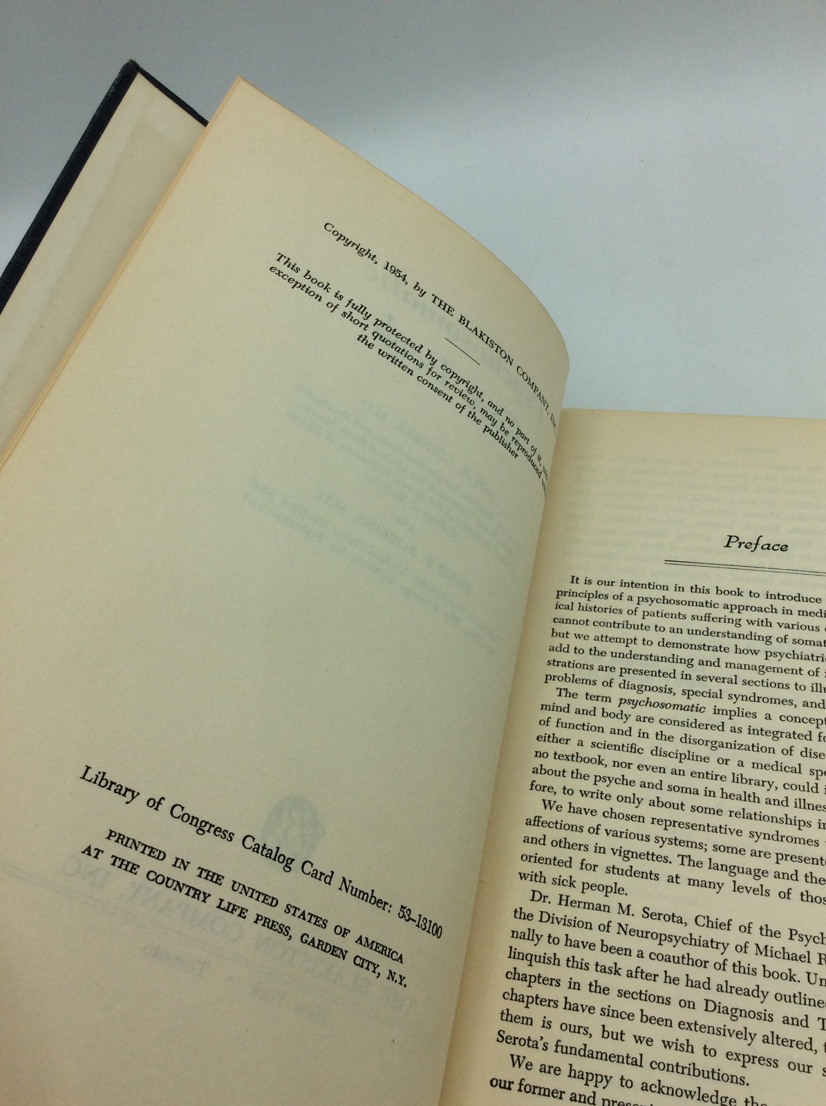 PSYCHOSOMATIC CASE BOOK – Roy R. Grinker and Fred P. Robbins – 1954 – psychology