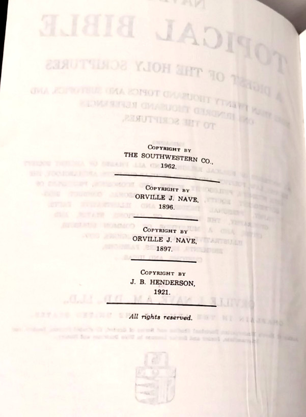 Bible Nave’s 1962 Indexed Topical A Digest Of The Holy Scriptures Gilded Vintage