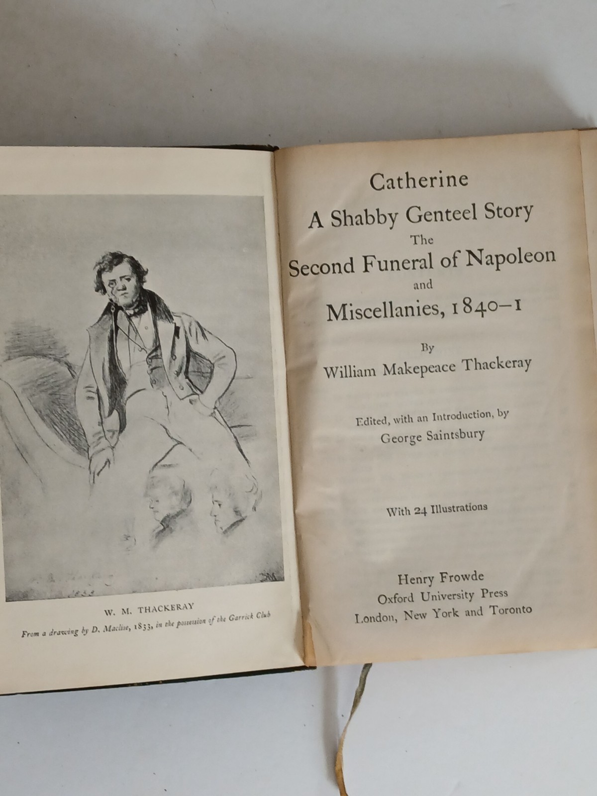 14 GREEN LEATHERBOUND THACKERAY Published by Henry Frowde, Early 1900s.