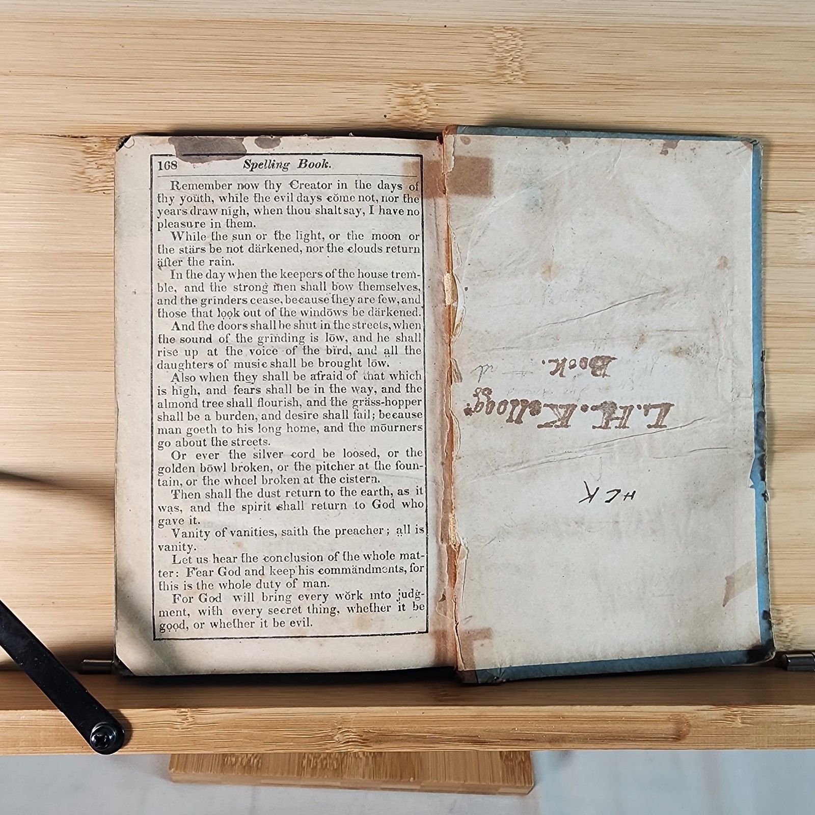1840 Elementary Spelling Book Improvement on American by Noah Webster – Antique