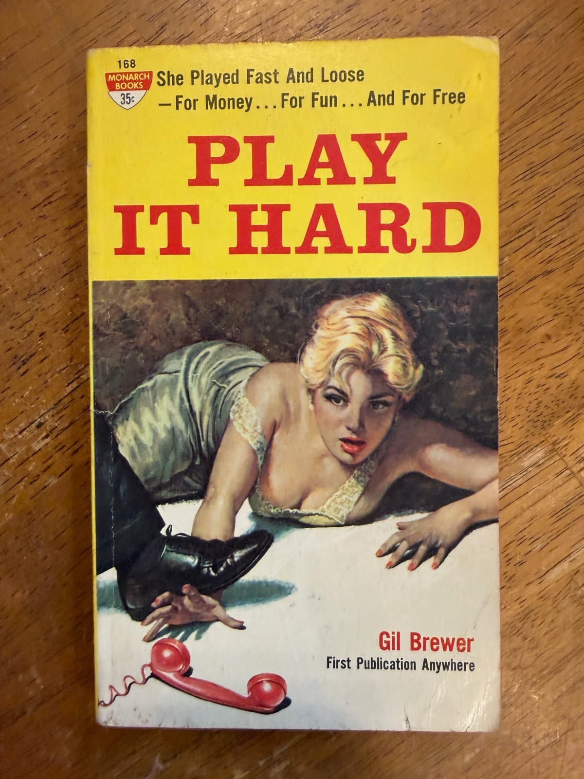 Play it Hard Gil Brewer Vintage Mystery GGA Pulp Paperback 1960 1st Edition