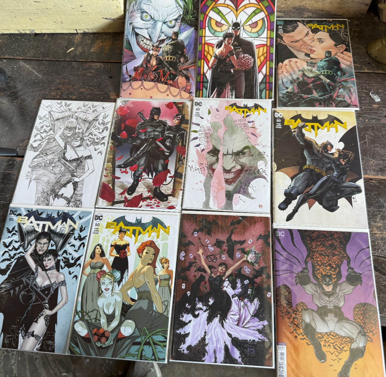 Lot of 11 Batman Catwoman Wedding Variant Covers!