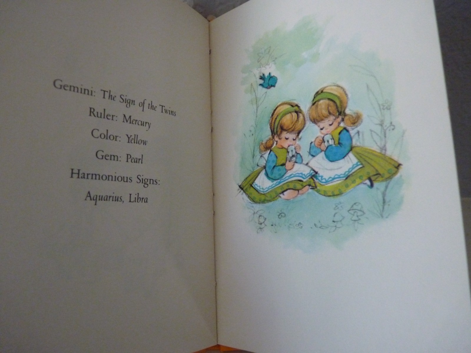 1970 Hallmark ALL ABOUT GEMINI – A Charming Zodiac Profile Mini HB Book
