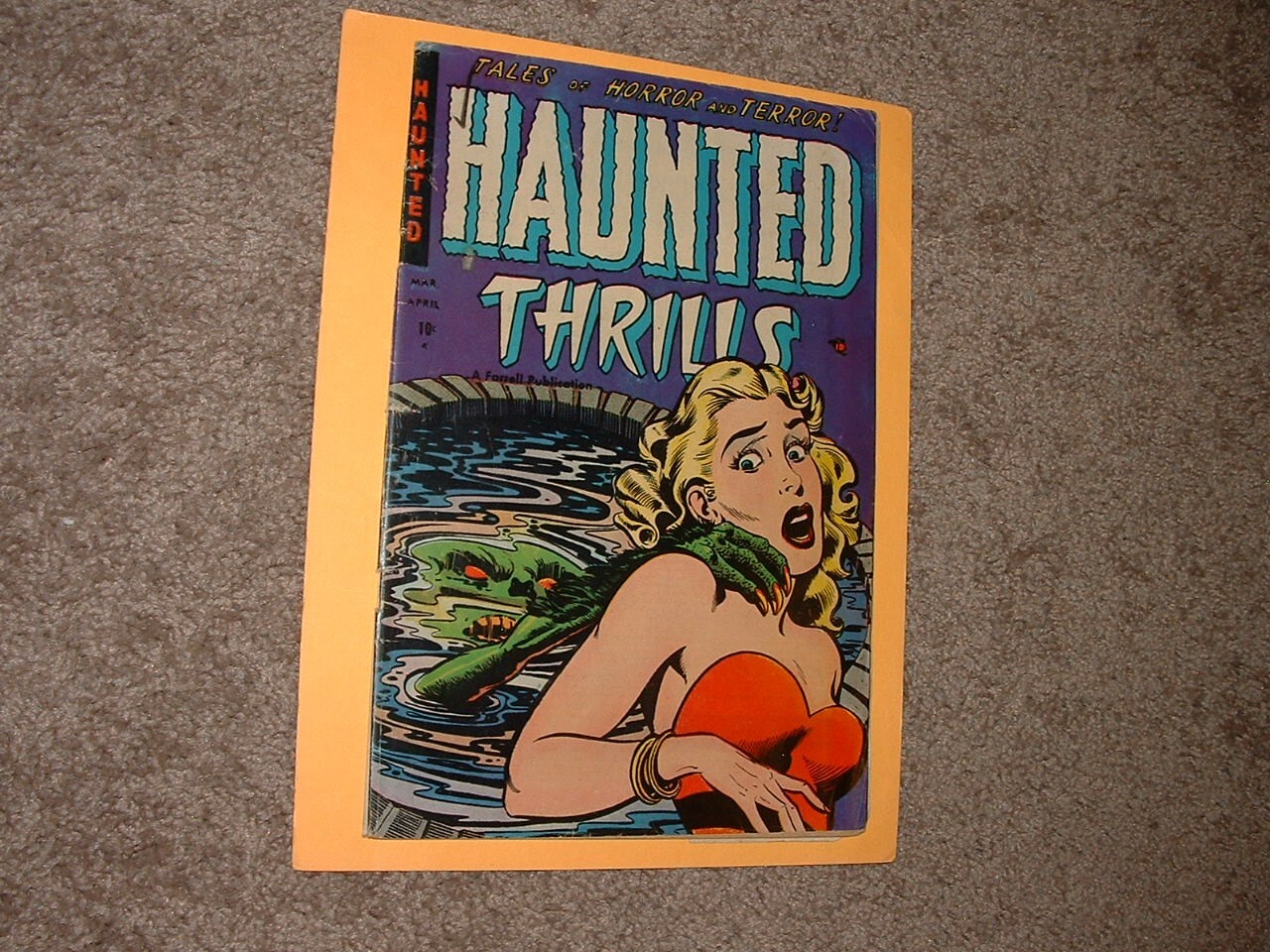 1954 Farrell Haunted Thrills 14 Vintage Horror GD coupon out w copy Fast Ship