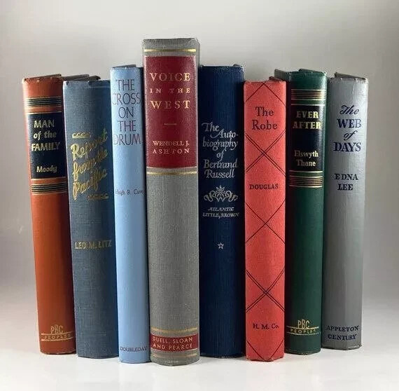 Lot of 6 Vintage Old Rare Antique Hardcover Books – Mixed Color – Random