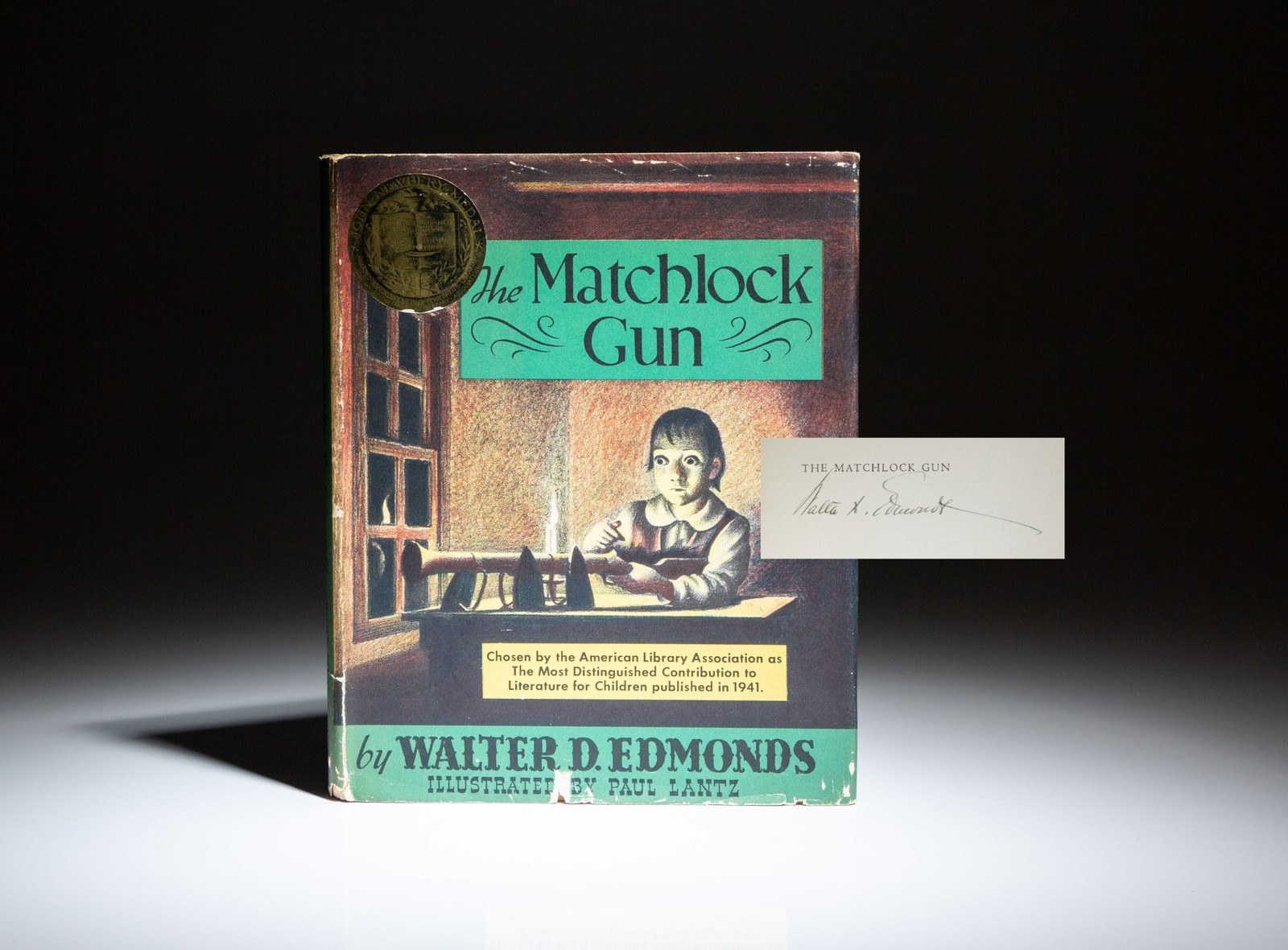 Walter D Edmonds / The Matchlock Gun Illustrated by Paul Lantz Signed 1st 1942