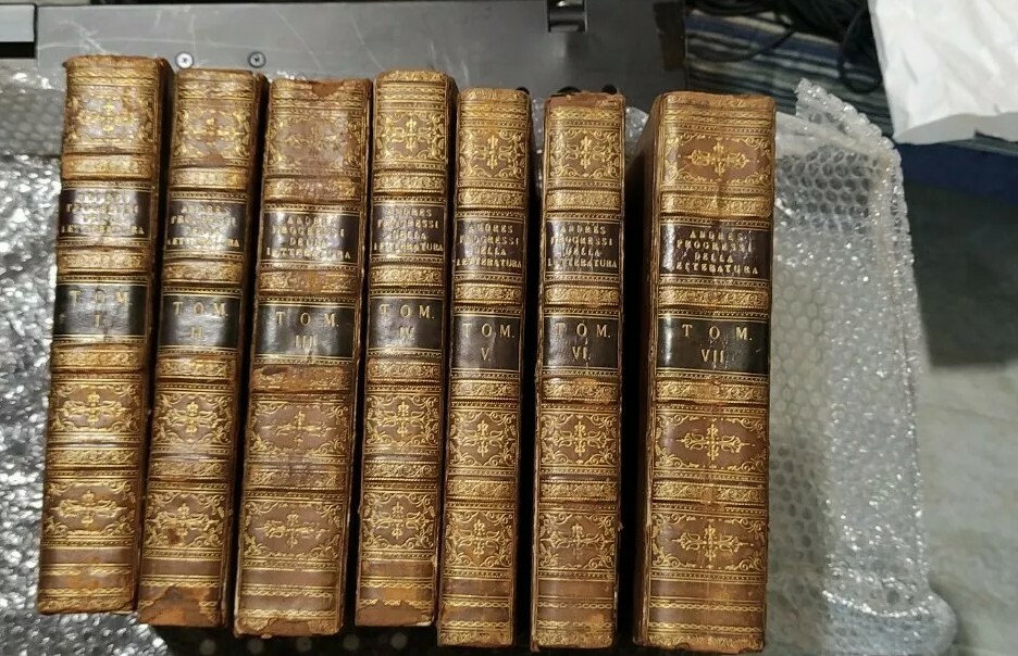 ANDRES Origine, progressi e stato attuale di ogni letteratura 1808 Roma 7 Volumi