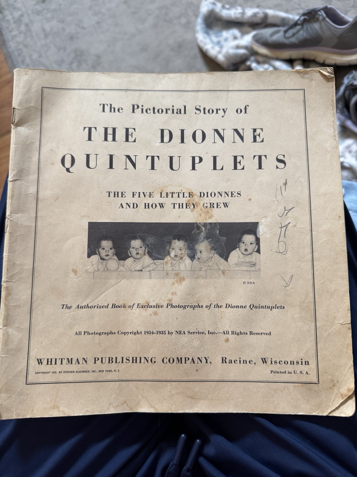 1935 Dionne Quintuplets Pictorial Story Whitman Vintage Photo Booklet
