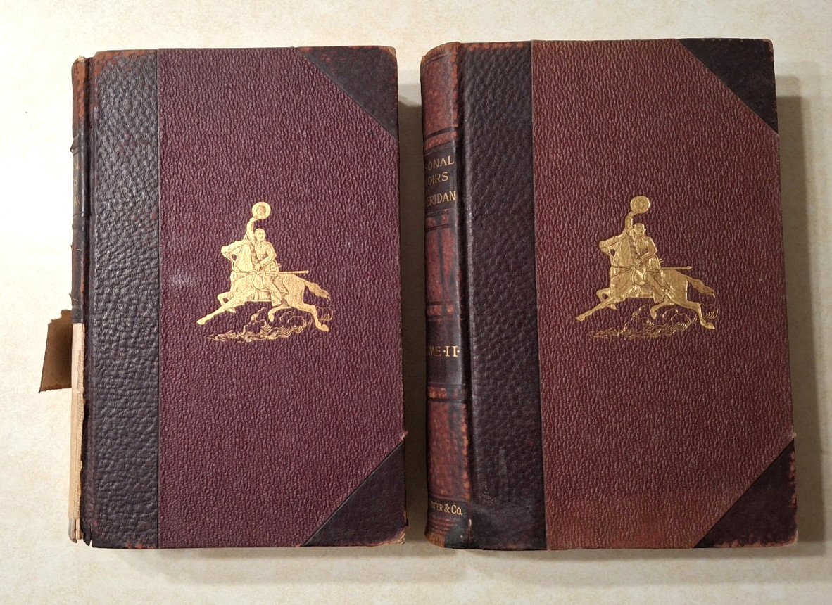Personal Memoirs of P.H. Sheridan 1888 First Edition 2 Volume Set I & II Webster