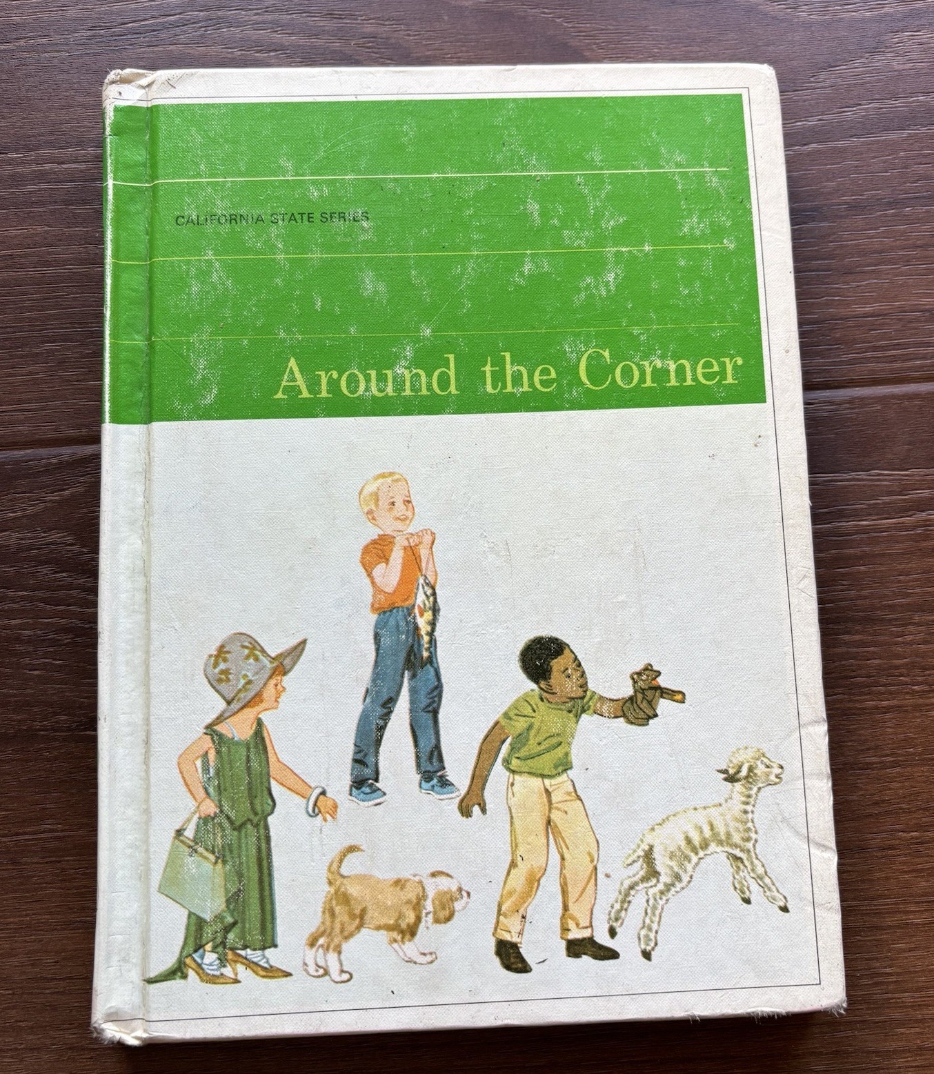 Vintage Harper & Row „Around the Corner“ CA reading student hardcover book-1966