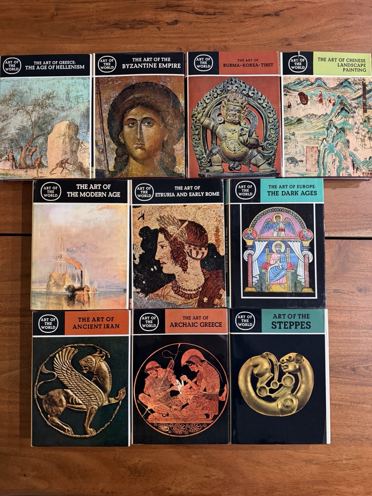 Art of the World 10 Volumes 1960s Greece Rome China Iran Byzantine Steppes HC