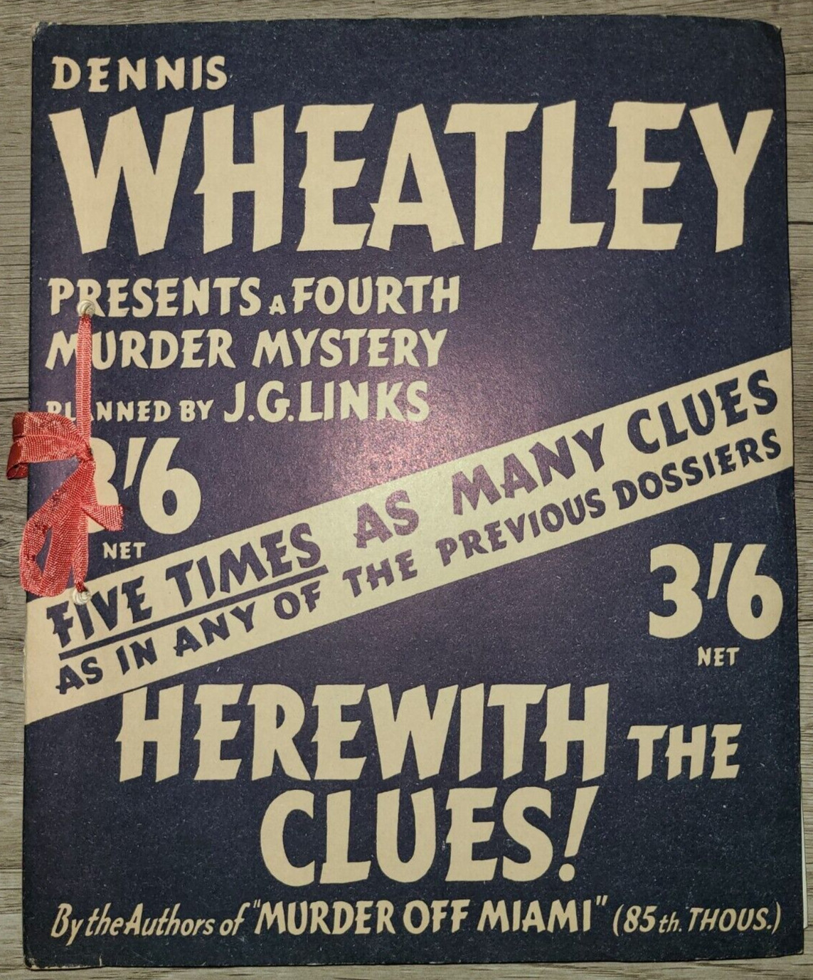 Vtg PB, Dennis Wheatley, Herewith the Clues! by J.G. Links, 1982 Webb & Bower
