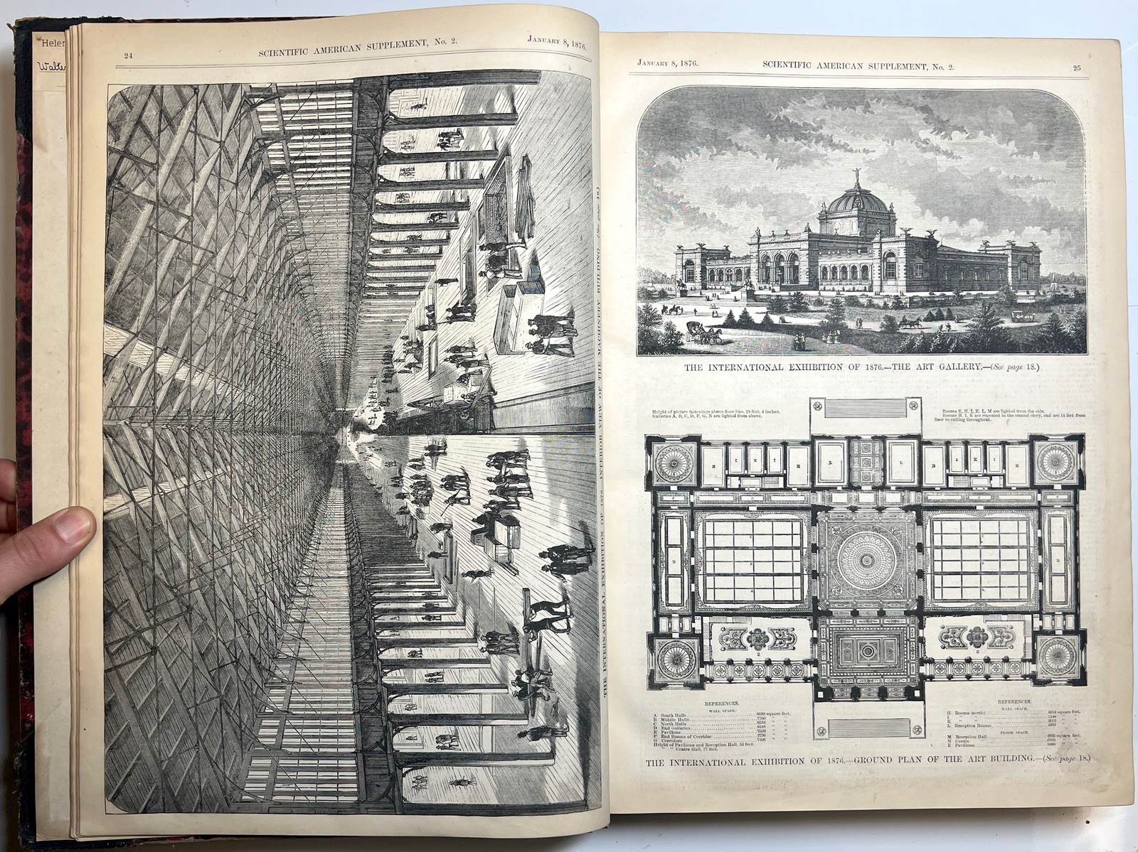 1876 SCIENTIFIC AMERICAN SUPPLEMENT CENTENNIAL EXHIBITION ILLUSTRATED VOLS I II