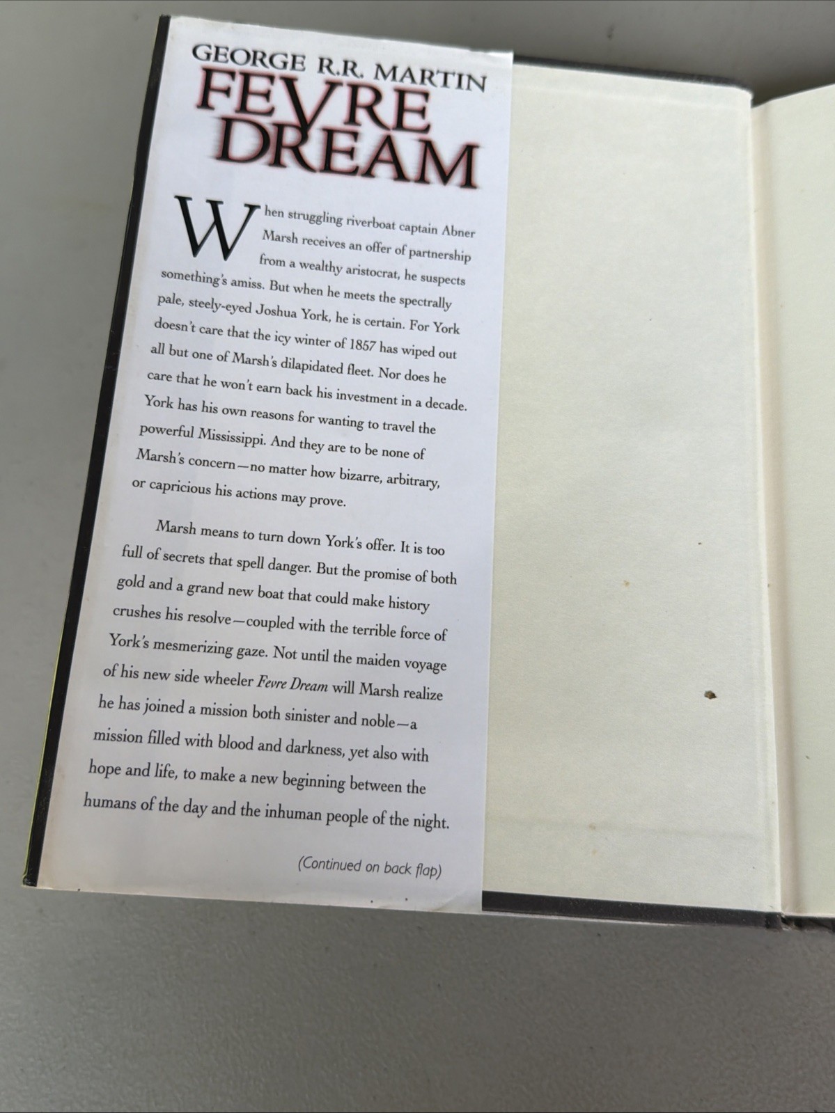 Fevre Dream by George R.R. Martin HC DJ Book Club 1982