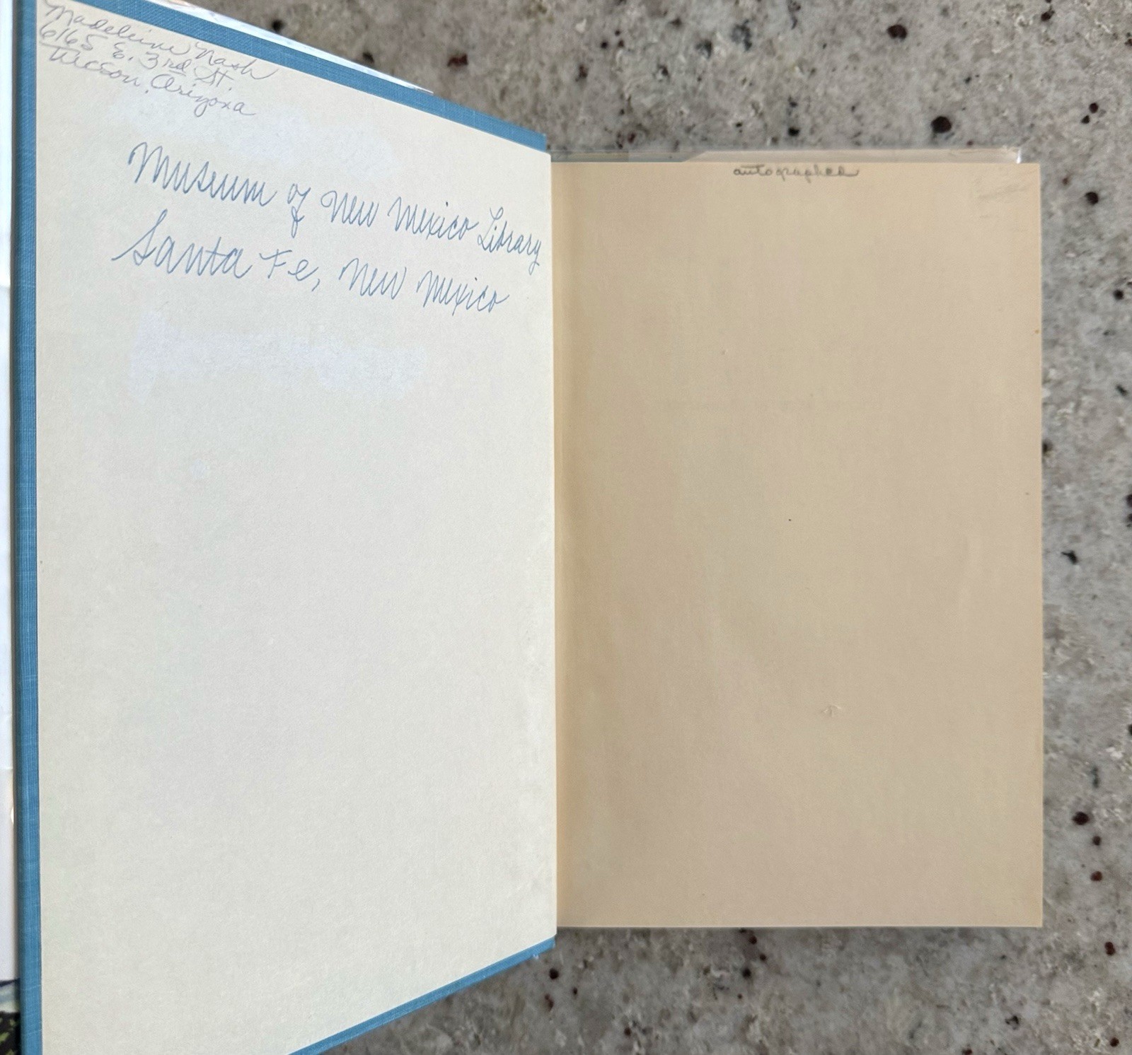 Signed! VTG 1953 Landmarks of New Mexico 3rd Ed By Mauzy & Hewett HCDJ+Brodart