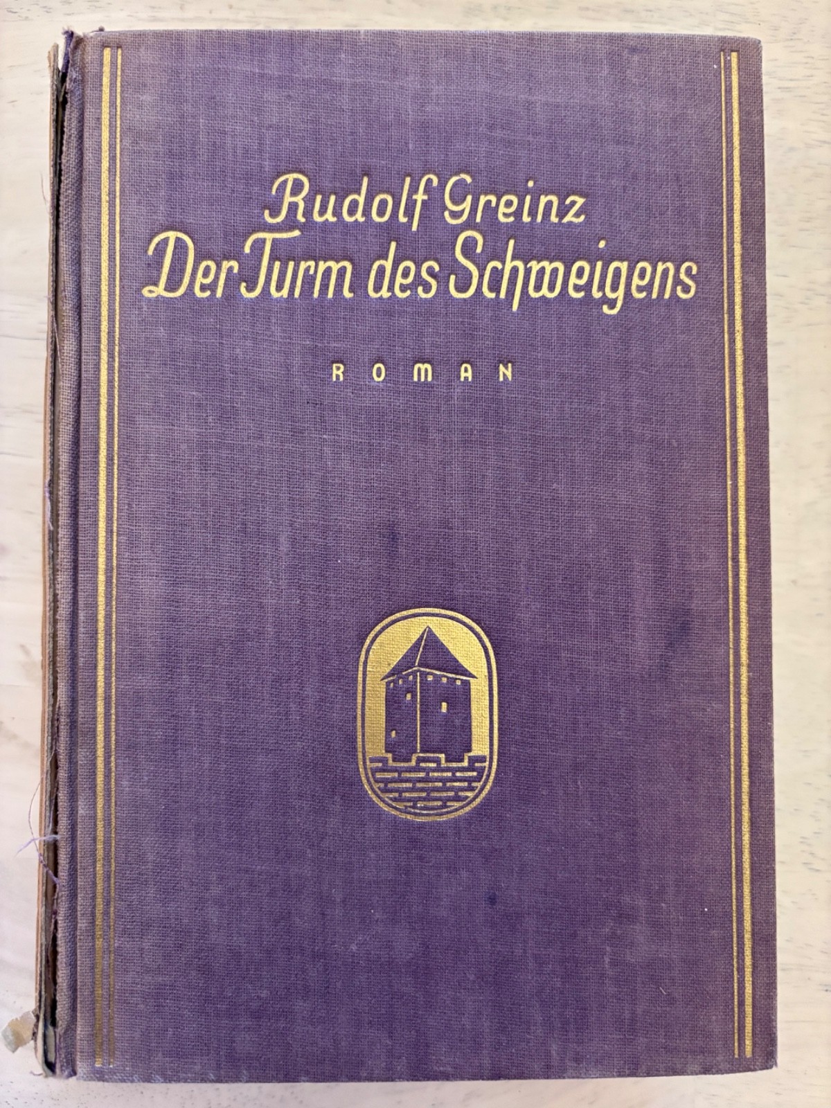 1930 Rudolf Greinz Der Turm des Schweigens German Art Deco Hardcover Gothic