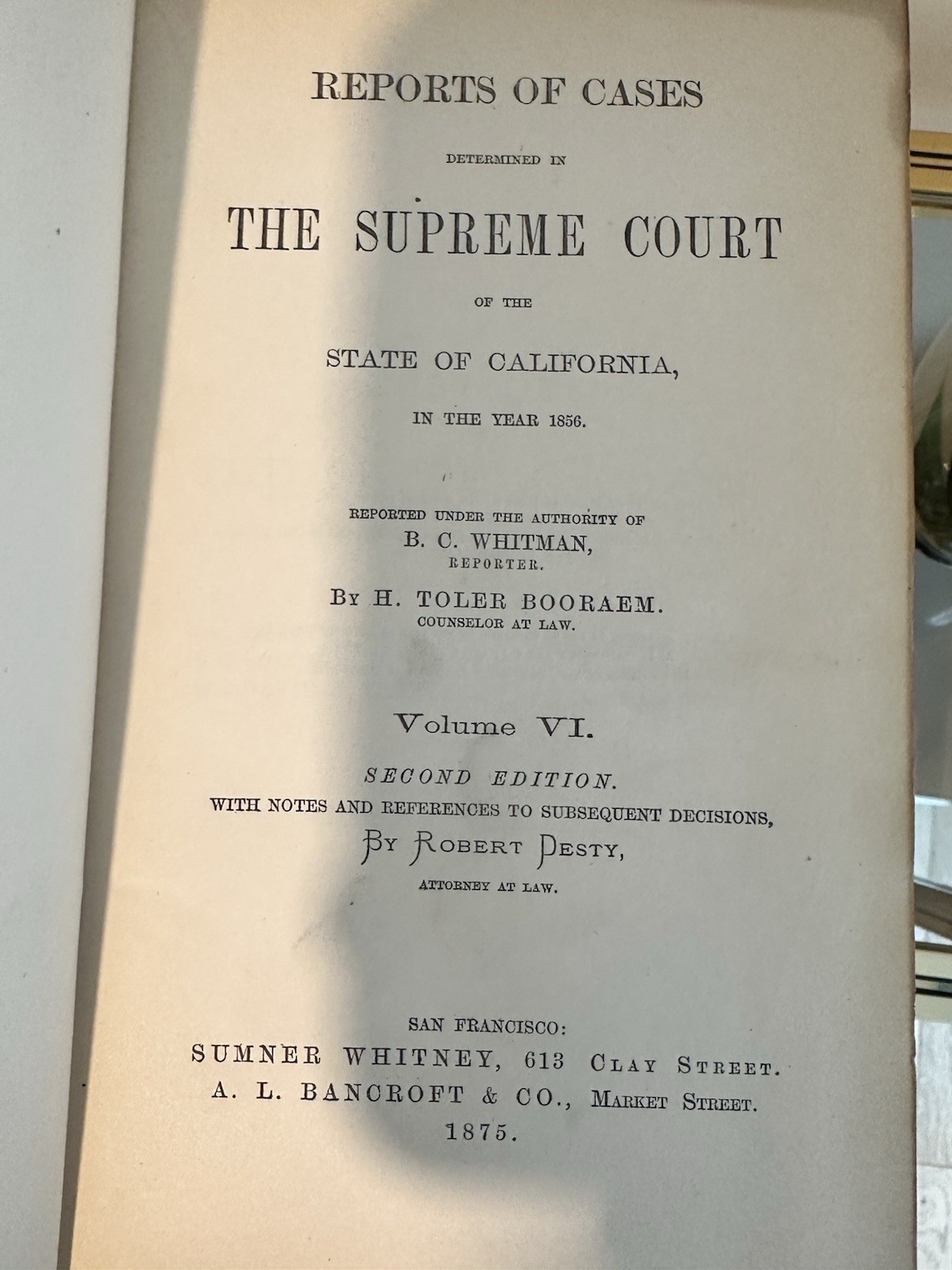 Antique 1850’s California State Supreme Court Law Case Review Books. Decor