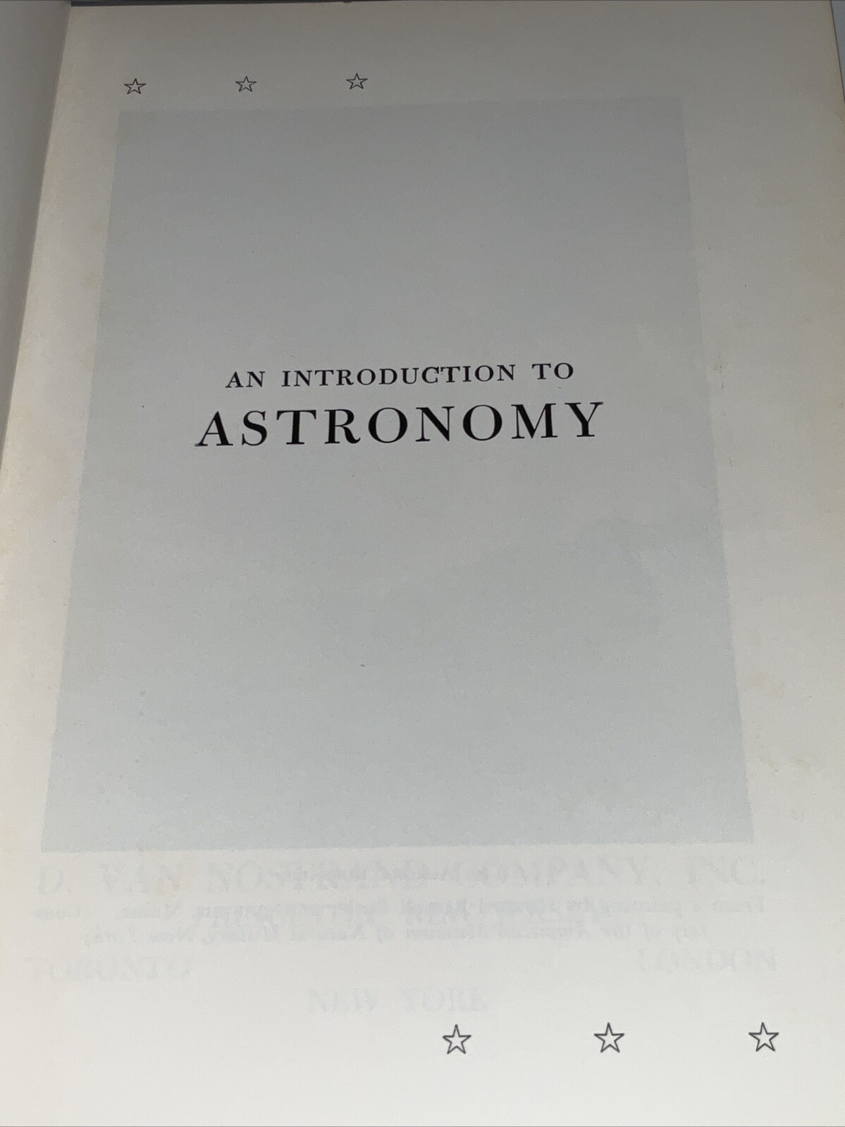 An Introduction to Astronomy Sixth Edition by Baker – D. Van Nostrand Company