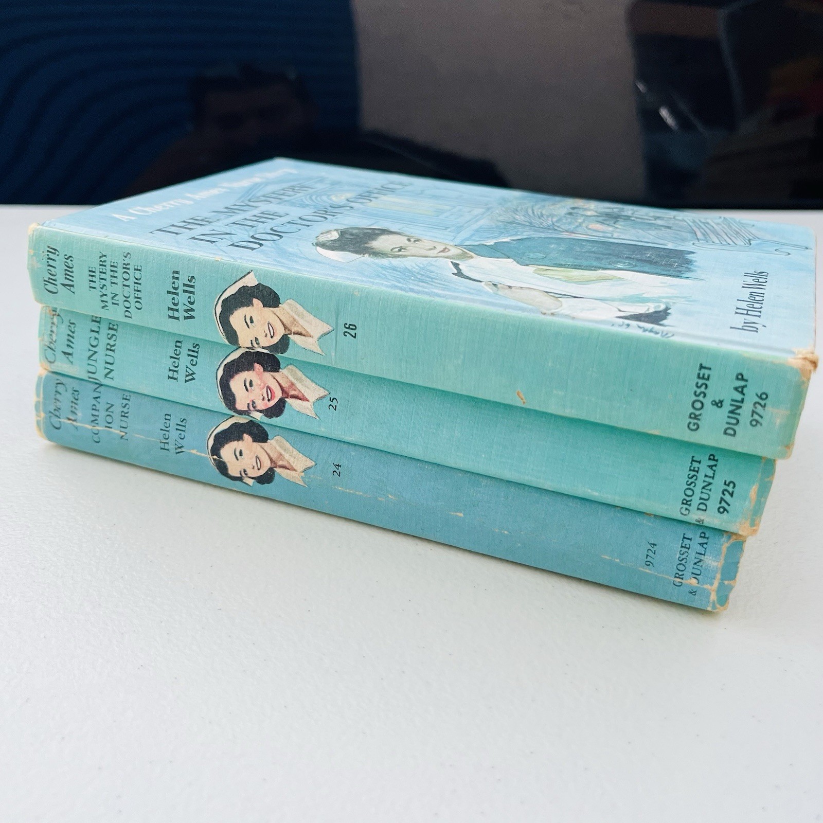 Vintage Lot of 7 CHERRY AMES Nurse Books HC Helen Wells 1940s 1950s