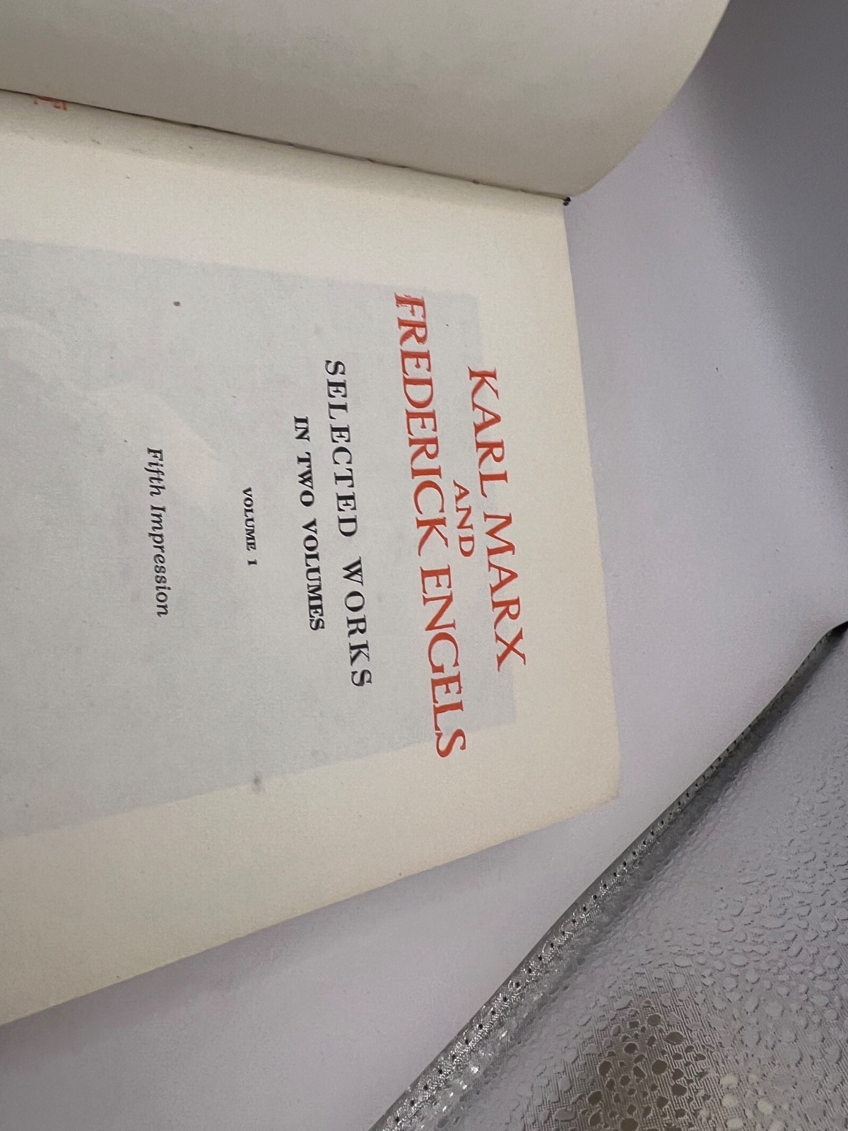 Karl Marx and Frederick Engels – Selected Works Volume I & II 1958