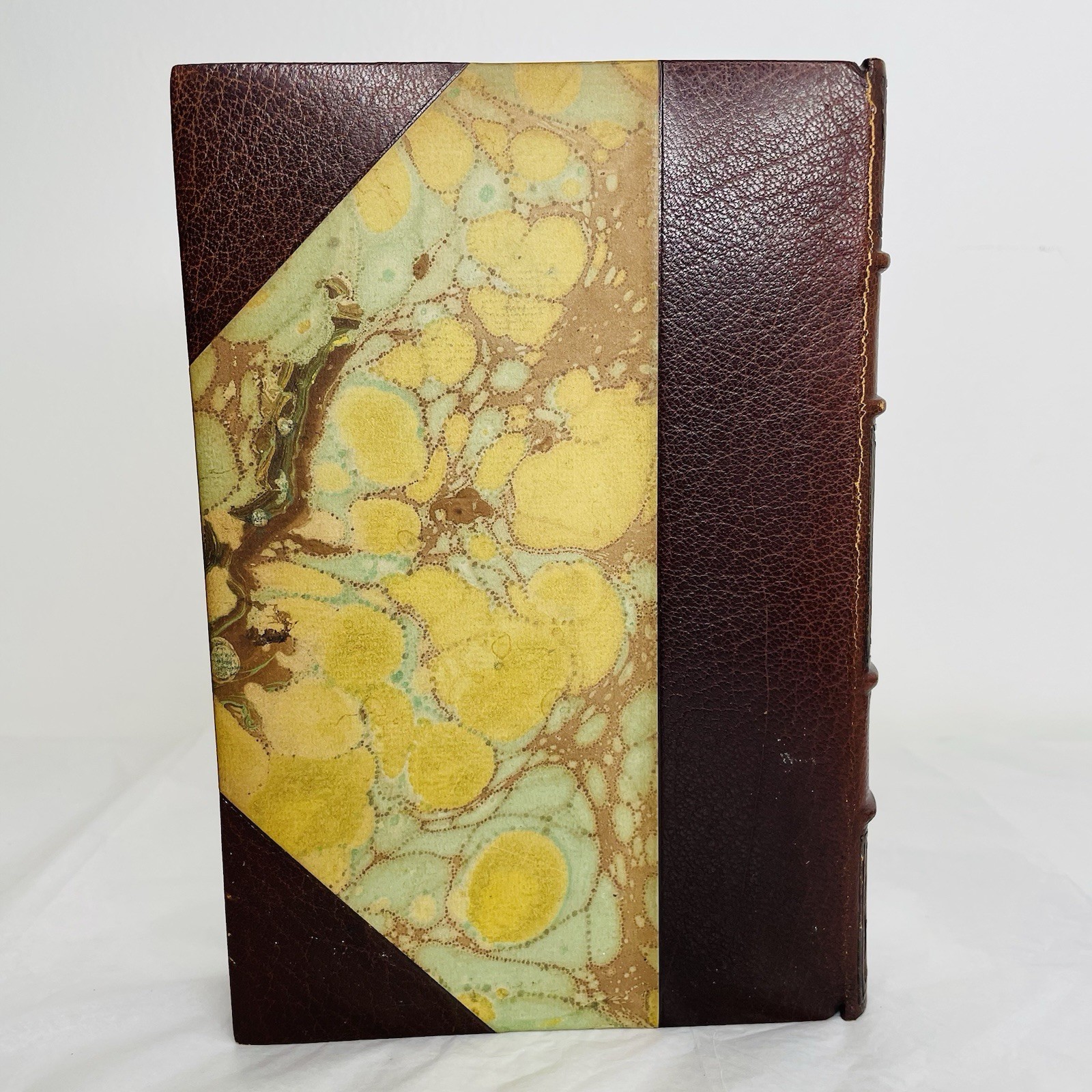 1919 Oxford Poetical Works of Whittier Gilt Half Leather Binding by A.L. Jirout