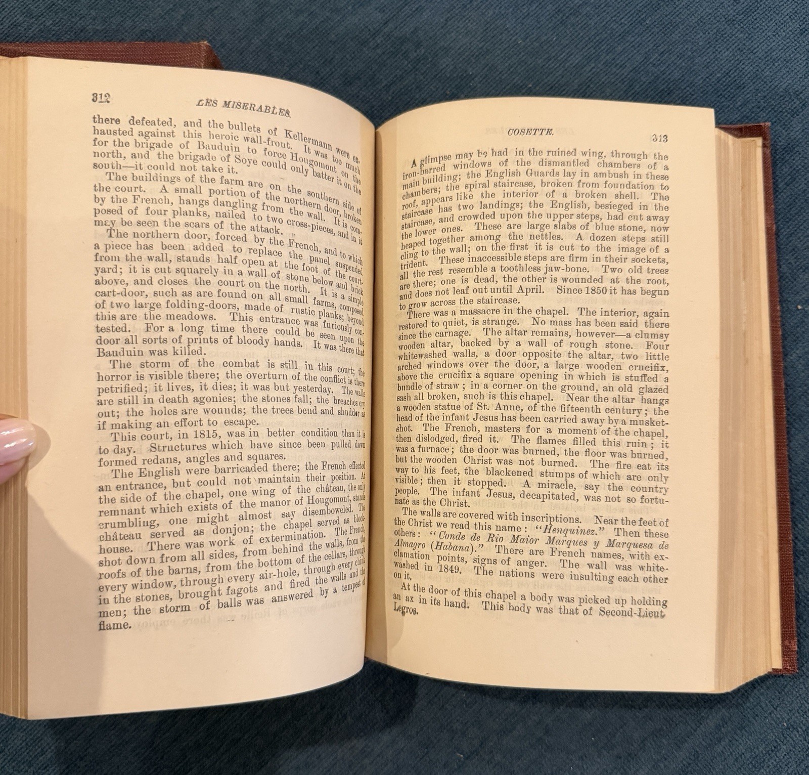 Hugo Les Miserables Antique HC 2 Vol Set A.L. Burt Wilbour Complete