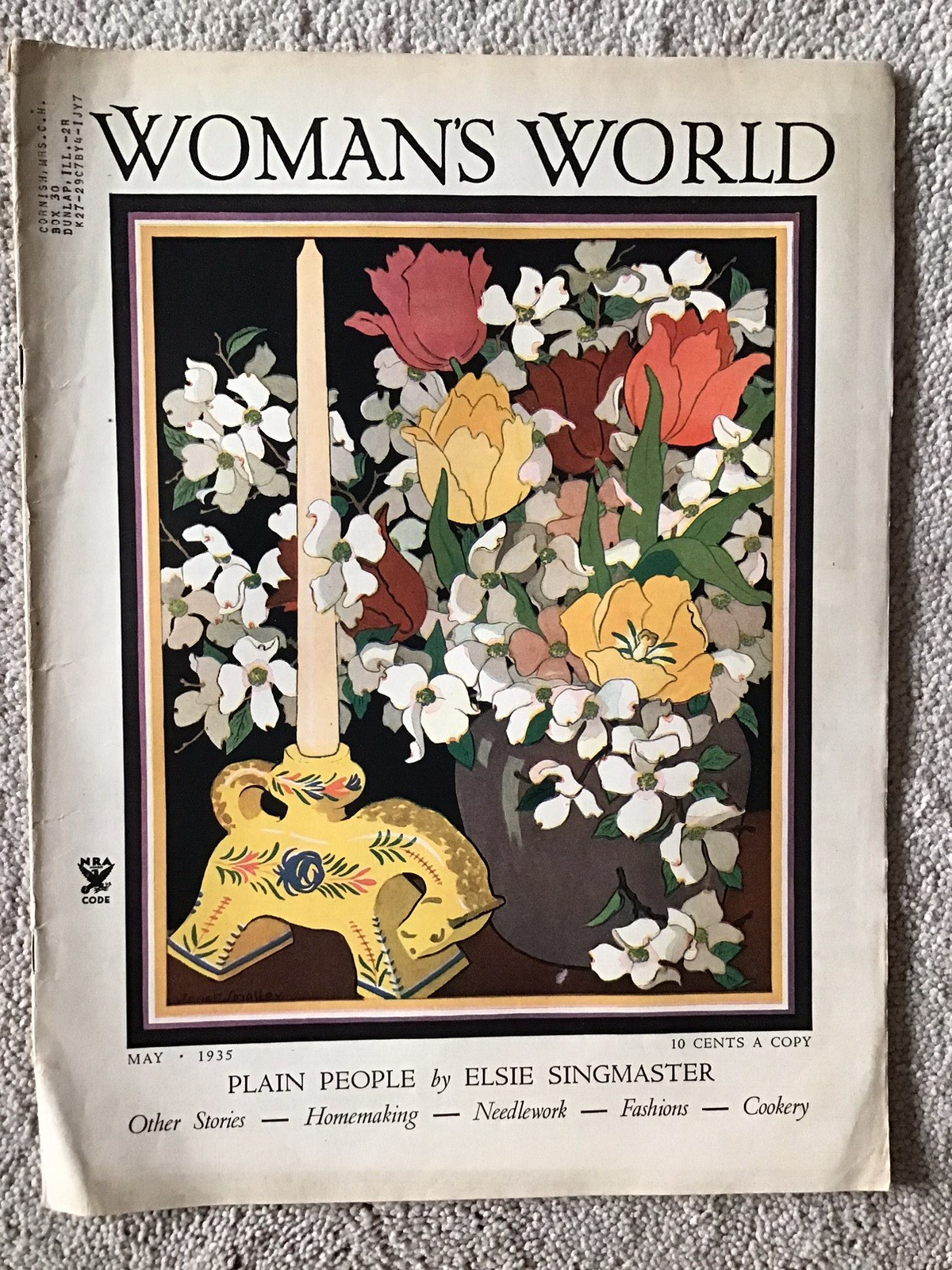 Vintage WOMAN’S WORLD Magazine May 1935 Volume LI Number 5 Janet Smalley Cover