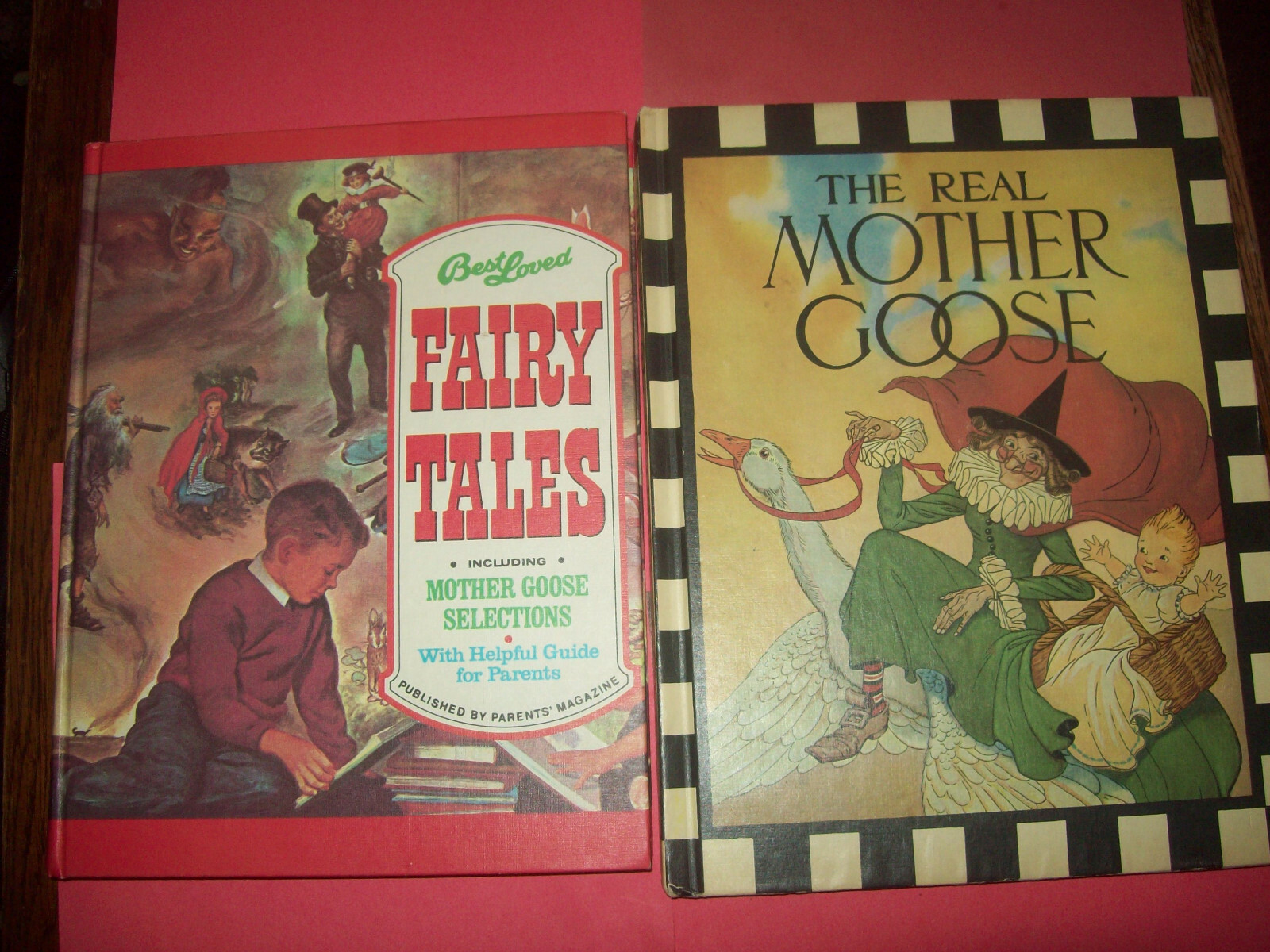 BEST LOVED FAIRY TALES /THE REAL MOTHER GOOSE- TWO LARGE FORMAT HC BOOKS